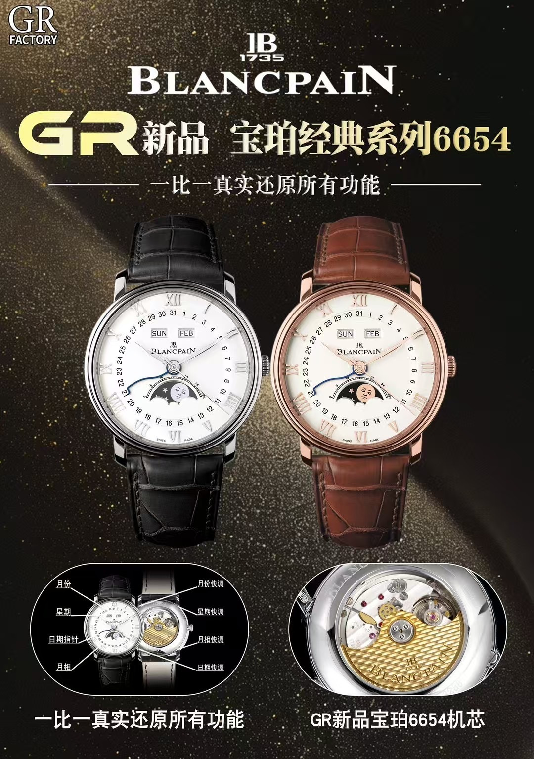 G.R. Factory Introduces Boper Classic 6654 Watch with Unique Features - 图片 3