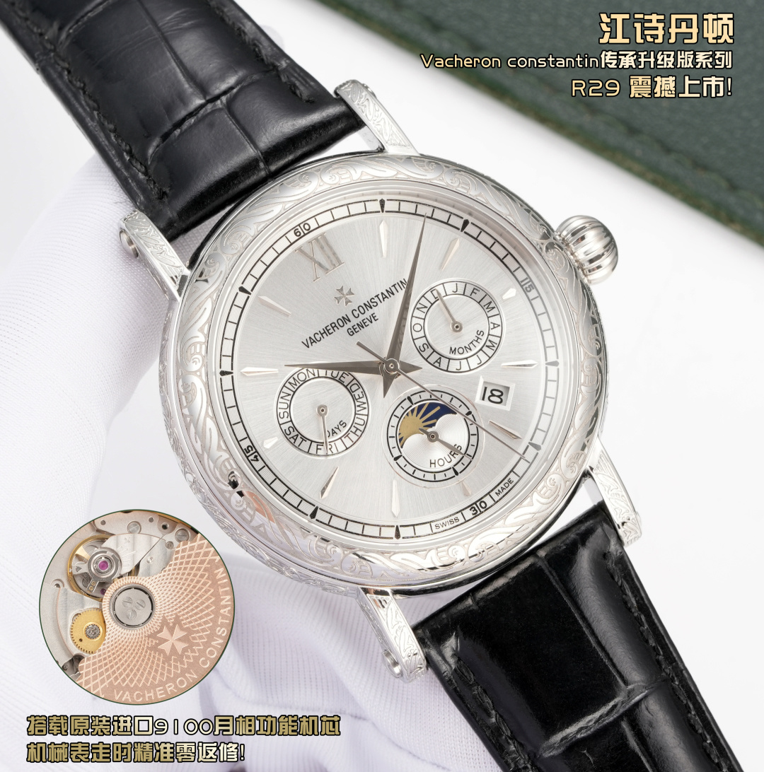 NO:389837,Production of TW White Gold Diamond 50 TW Factory [Iron Scratched Silver Hook, Vibrant and Powerful] High-value New Vacheron Constantin-VC R73 Pure Handmade-Carved Watch - Stunning, presenting you with a different Calatrava style. Carved The elegant Calatrava carved case is very personalized, with a 42mm diameter suitable for the public men's handsets, which is very business-friendly and casual. The whole watch case is hand-carved with patterns, with strong visual impact, unforgettable and beautiful material feeling. Equipped with movement, stable rework rate is 0, vibration frequency 28,800 is specially designed for classic inheritance, rare craftsmanship, launching the first product that supports inspection - Vacheron Constantin. The process is difficult to produce. The series of products will be pre-sale soon. Please recognize the best luxury gift for TW, vacheron19860909TW 出品 白 金 钻50 TW Factory【铁划银钩 苍劲有力】高颜值新品江诗丹顿-VC R73 纯手工-雕花腕表-惊艳登场,为您呈现不一样的Calatrava风彩.雕花 优雅江诗的Calatrava雕花表壳极具个性,42毫米的表径适配大众男性手寸,非常商务可亦休闲.整表表壳手工雕刻花纹,视觉冲击力强,令人过目不忘,实物质感更加优美. 搭载 机芯,稳定返修率为0 振频28800专为经典传承 珍稀工艺 应用而生,推出首款支持检验的产品——江诗丹顿 工艺制作难度高 系列产品即将预售 送礼最佳奢华推荐请认准TW独家品质,,vacheron,Watch