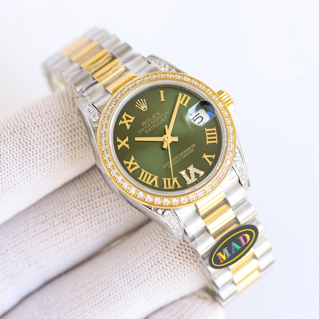 “Rolex RV1 31mm Diamond Watch for Women – Swiss Core, Peacockstone, 904L Steel, Waterproof – Review” - 图片 4