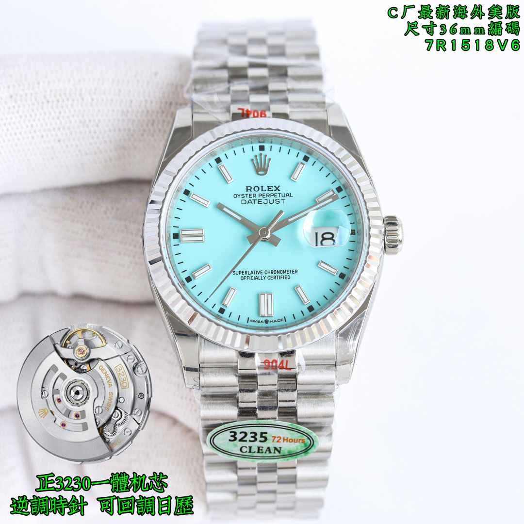 NO:337230,Clean Factory New Rolex ROLEX 36mm Tiffany Blue Model Log Model Arrival Latest Overseas Limited Edition The new latest v3 version is 