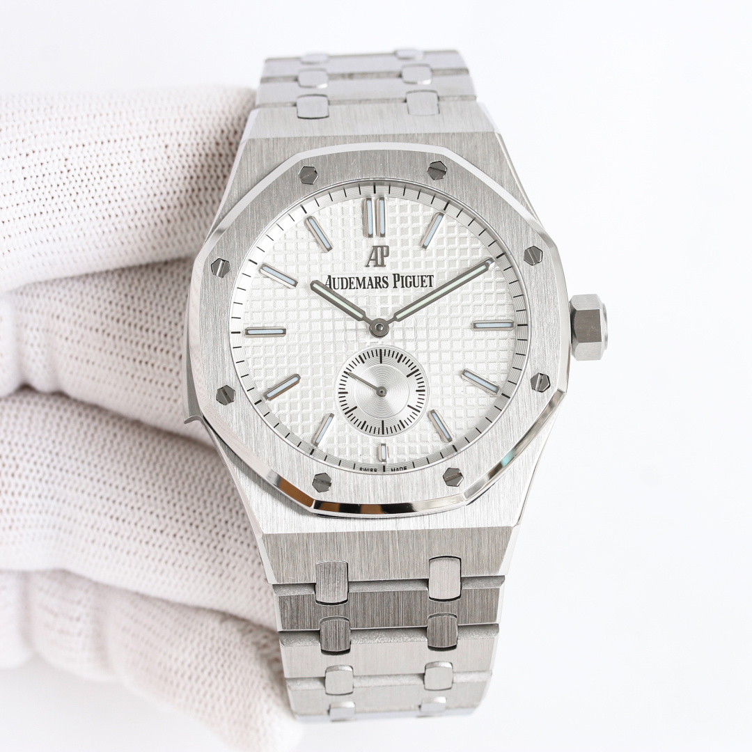 NO:337217,Black shell AP Audemars Piguet Royal Oak 26591IP series, men's watch white shell black shell shocked the rear cover is upgraded to transparent bottom, adopting 2953 upgraded movement, achieving the peak of steel watch/strength interpretation, defending the title of 