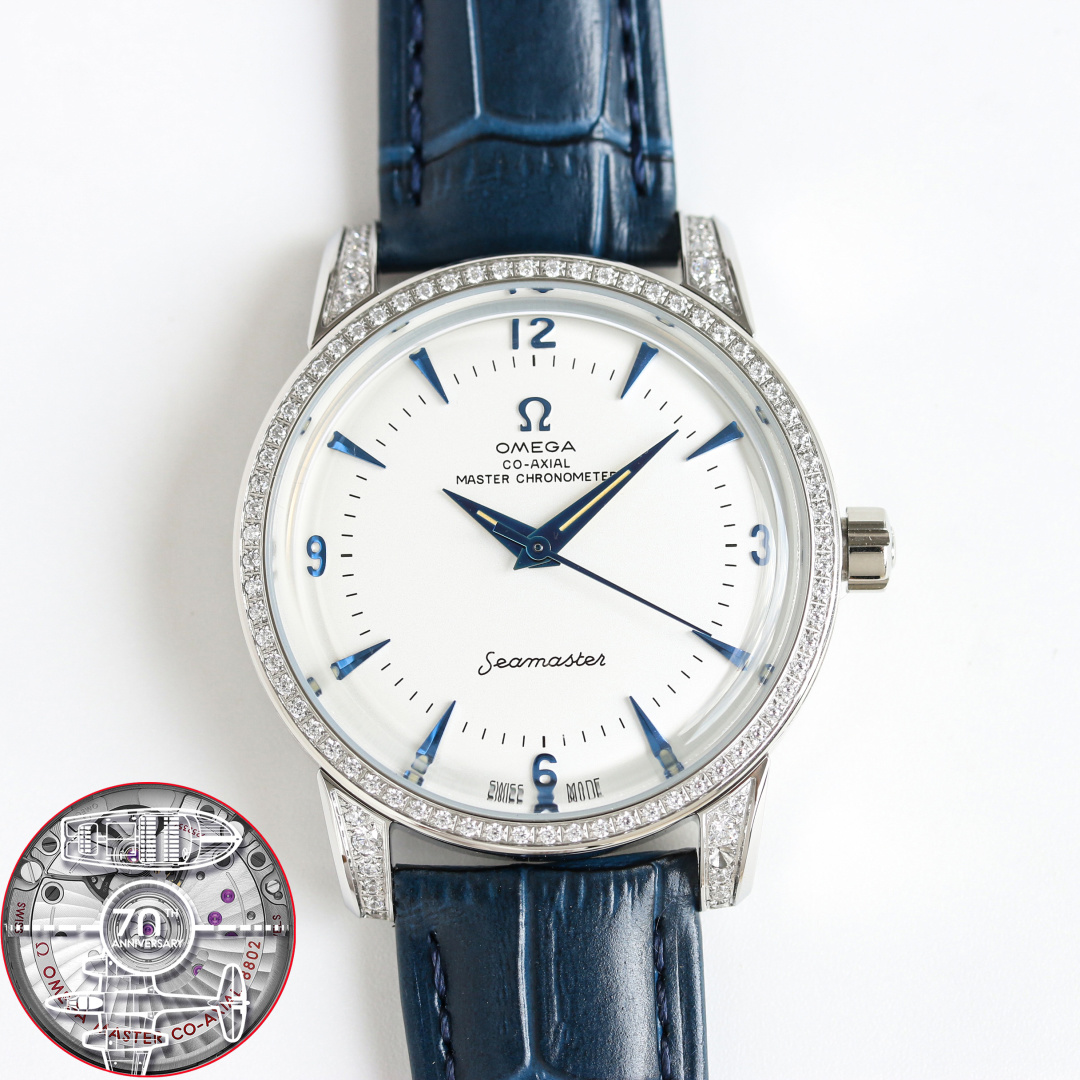 NO:384888,TW Production is the same price as TW Factory OMEGA MO1 Seahorse Series Watches are coming!  Welcome to taste it!  Pot cover glass Exclusively customized 8806 Master Chronometer integrated movement, texture, structure, balance position and hollowing are consistent with the original version, the operation is clearly visible, accurate when walking, and power saving is 55 hours. The case material is 316L stainless steel arched sapphire glass, and the interior is anti-reflective. The sapphire glass on the back is engraved with the words 'SEAMASTER' (Seahorse Series) 'LIMITED EDITLON' (Limited Edition) and limited code Italian cowhide with original buckle Waterproof depth 50 meters. The best luxury recommendation for gifts please be sure of TW exclusive quality, omega, cowhide19860909TW 出品金白同价 TW Factory 欧米茄 OMEGA MO1 海马系列 腕表 重磅来袭！欢迎品鉴！锅盖玻璃 独家定制8806至臻天文台一体机芯,纹理、结构、摆轮位置和镂空均与原版一致,运转美态清晰可见,走时精准,动力储蓄 55 小时. 表壳材质316L精钢拱形蓝宝石玻璃,内部采用防反光处理.表背蓝宝石玻璃 刻有“SEAMASTER”（海马系列）“LIMITED EDITLON”（限量版）字样及限量编码 意大利牛皮搭配原装扣 防水深度50米 送礼最佳奢华推荐请认准TW独家品质,,omega,cowhide,Watch