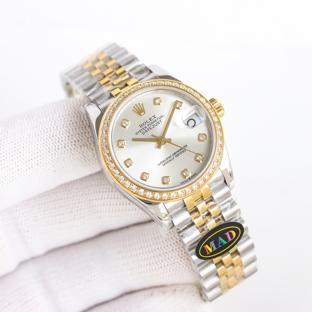 NO:339942,White shell, gold shell, diamond 50 MADv2 version upgrade log type 31mm!  This upgrade, 