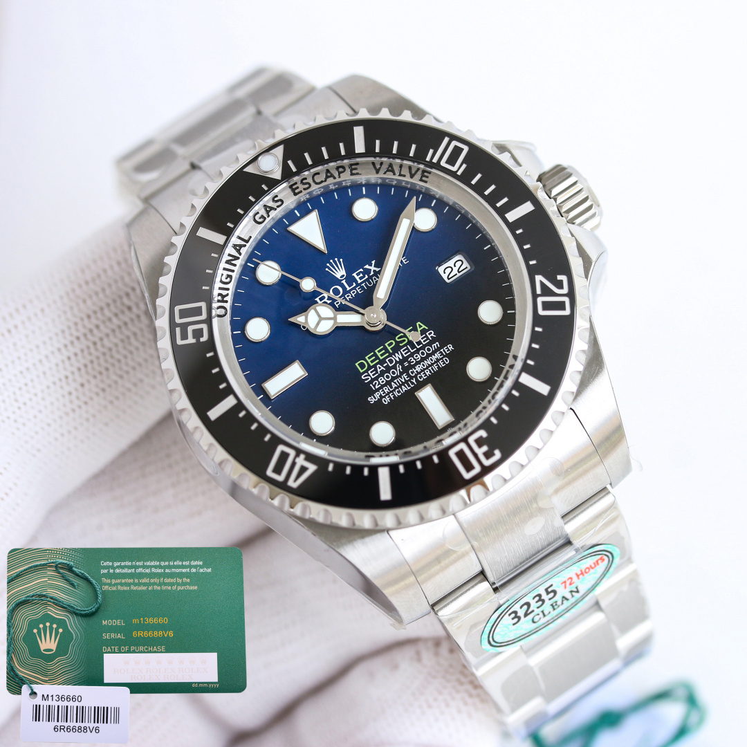 NO:337326,Gold Rolex ROLEX Sea Envoy/Deepsea Challenge/Deepsea Challenge/Deepsea Challenge/Deepsea Challenge series. The Ghost King 44mm Oystersteel and titanium metal models are in stock. The super sea envoy and 44mm Big Ghost King 116660/m126660/m126067/Deepsea Cover model is also available. The core highlights are directly touched by real exhaust valve configuration!  The side can actually operate, and the details of the inner and outer replica scale are presented in full shape. The CNC case is extremely fine, with nearly zero gaps at the connection, and the texture is outstanding on the upper hand. The inner shadow engraving is more delicate and three-dimensional than before, and the details can be controlled with peace of mind. Real shark buckle design!  The inner side of the buckle is clean and neat, the switch feels consistent with the genuine product, and supports fine adjustment of length and short, practical performance is full, the movement is equipped with an integrated machine, the mechanical watch with a full version of the heart engraving, rolex19860909金 劳力士 ROLEX 海使/Deepsea Challenge/深潜系列全齐 鬼王44mm  Oystersteel、钛金属款均有现货,超大海使型、44mm大鬼王116660/m126660/m126067/深潜款也已备齐, 核心亮点直击 真排气阀配置！侧面可实际运作,内外复刻度细节满格呈现 表壳CNC工艺极致精细,连接处近乎零缝隙,上手质感卓然出众 内影刻字较以往更显细腻立体,细节控可安心入手 真鲨鱼拉扣设计！表扣内侧洁净利落,开关手感与正品一致顺滑,且支持长短微调,实用性能拉满,机芯搭载一体,机心刻字全对版机械腕表,,,rolex,Watch