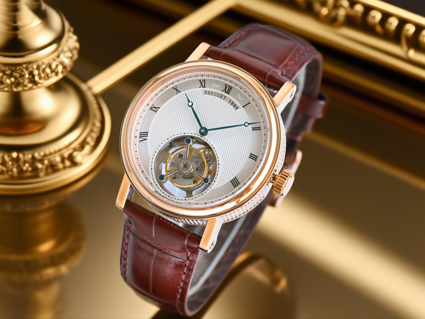 NO:386551,TW Factory 2, Mr. Abraham Louis Breguet KF1 in the Paris Watchmaking Workshop he founded, Baoji  It has created a tourbillon speed control device that has been admired by countless people in the history of watchmaking. This extremely complex and precise mechanism demonstrates Mr. Breguet's extraordinary vision and creativity, and is still of great significance to the high-end watchmaking industry today. To this day, the role and significance of tourbillons are not only to improve the accuracy of time, but to write a brilliant chapter in the field of watchmaking. The Breguet tourbillon timepieces have been constantly innovating in the century-long journey, surpassing themselves, combining exquisite mechanical manufacturing skills and profound aesthetic principles, creating a complex and charming mechanical world. The crown of the watch is engraved with the famous Breguet brand logo. From the side, we can see the famous coin patterns of Breguet, representing the gentle and gentlemanly temperament. This is also the reason why many royal families like to wear Breguet!  The best luxury recommendation for gifts, please recognize TW exclusive quality, louis vuitton, breguet19860909TW 出品  TW Factory 2前,阿伯拉罕-路易·宝玑 KF1 先生在他所创立的巴黎钟表堤岸制表工坊中,宝肌 创造了制表史上令无数人赞叹的陀飞轮调速装置.这一无比复杂的精密机构彰显了宝玑先生卓然超群的远见与创想,时至今日仍对高级制表业有着重要意义.至今,陀飞轮的作用和意义已不仅是提高走时的精准度,而是谱写了制表领域的辉煌篇章.宝玑陀飞轮时计臻品在百年征程中不断创新,超越自我,集精湛机械制造技艺与深厚美学原理于一身,创制出演绎复杂迷人的机械世界.腕表的表冠上刻有著名的宝玑品牌标志,从侧面我们可以看到表王宝玑著名的钱币纹饰,代表着温文尔雅、谦谦君子的气质,这也是很多王室喜欢佩戴宝玑的原因！送礼最佳奢华推荐请认准TW独家品质,,louis vuitton,breguet,Watch