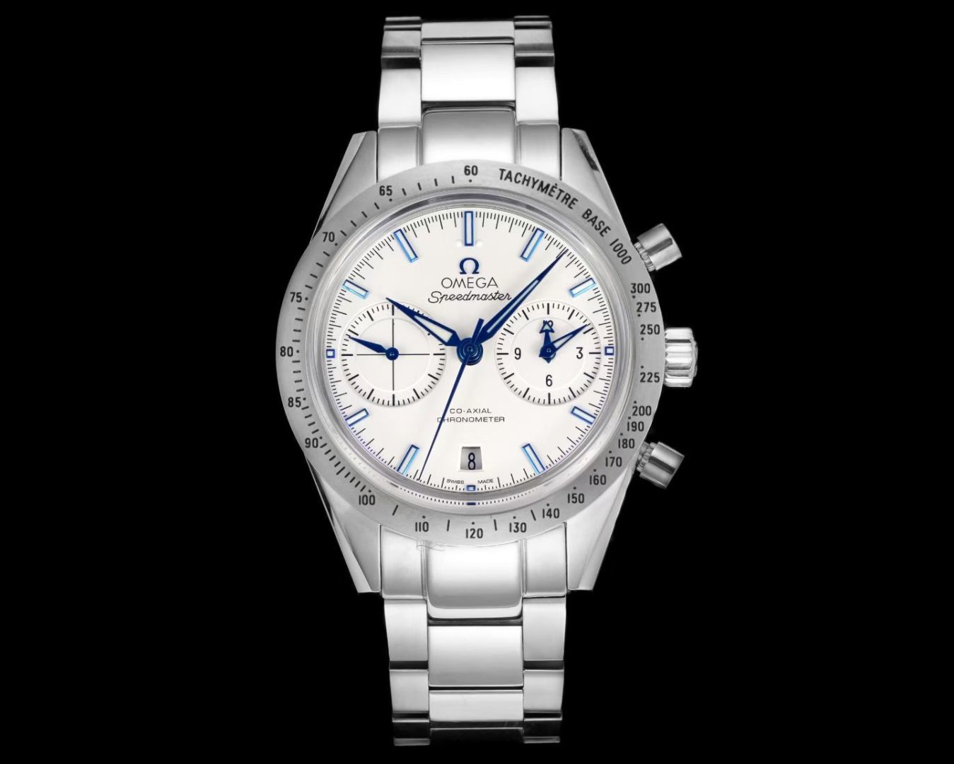 NO:553241,Belt White Gold Steel Belt White Gold Steel Belt TVS Omega OMEGA Speedmaster Series OB2 Speedmaster 57 Series 331.10.42.51.01.002 Automatic Mechanical Chronograph TVS Factory1-1 Exclusively independently developed 9300 movement functions are consistent with the original, double T black balance wheel movement. The 3 o'clock dial is a 12-hour chronograph dial and a 60-minute chronograph dial, and the 9-digit is a small seconds dial.  The diameter of the watch is 41.5mm, the case and strap are made of stainless steel, the black dial is equipped with hour and minute hands coated with luminous material. The glass mirror of the pot lid shows high-definition transparency. 'Produced by TVS, it must be a boutique product' S1 exquisitely recommended men's multi-functional mechanical watch. Buy now. Buy now, omega19860909皮带 白 金 钢带 白 金钢带 TVS 欧米茄 OMEGA 超霸系列OB2 超霸57系列 331.10.42.51.01.002 自动机械计时表 TVS Factory1-1独家自主研发9300机芯功能与原装一致,双T黑摆轮机芯.3点位表盘为12小时计时盘与60分钟计时盘,9位为小秒盘 表径41.5mm,精钢材质打造的表壳表带,黑色表盘搭配涂覆莹光物料的时分指针.锅盖玻璃镜面竟现高清透明度 「TVS出品,必属精品」S1精致推荐男士多功能机械腕表 立即抢购 立即抢购,,omega,Watch