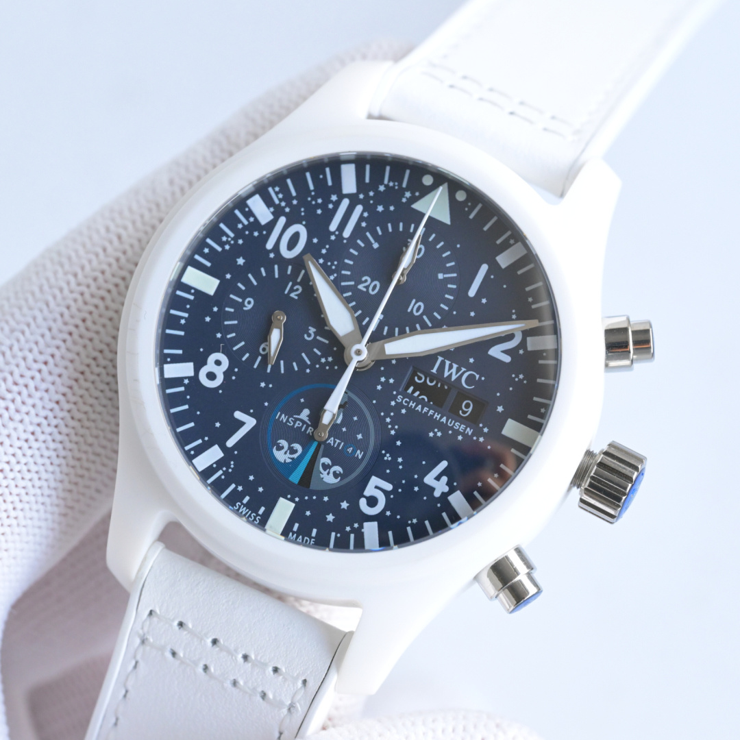 IWC Pilot's Watch Chronograph 41 TOP GUN Lake Tahoe x Mojave Desert white ceramic case, black dial, white rubber strap 41mm Men's Automatic