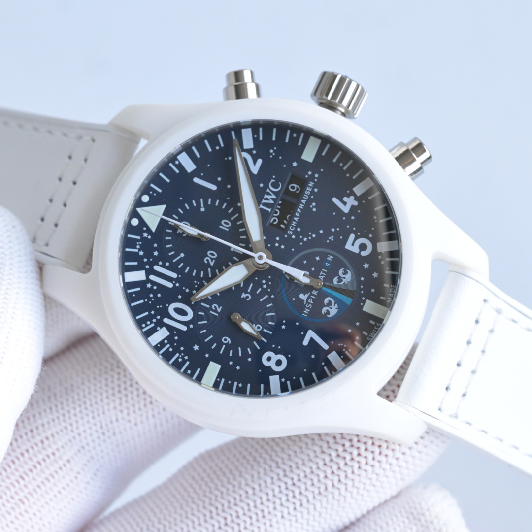 IWC Pilot's Watch Chronograph 41 TOP GUN Lake Tahoe x Mojave Desert white ceramic case, black dial, white rubber strap 41mm Men's Automatic