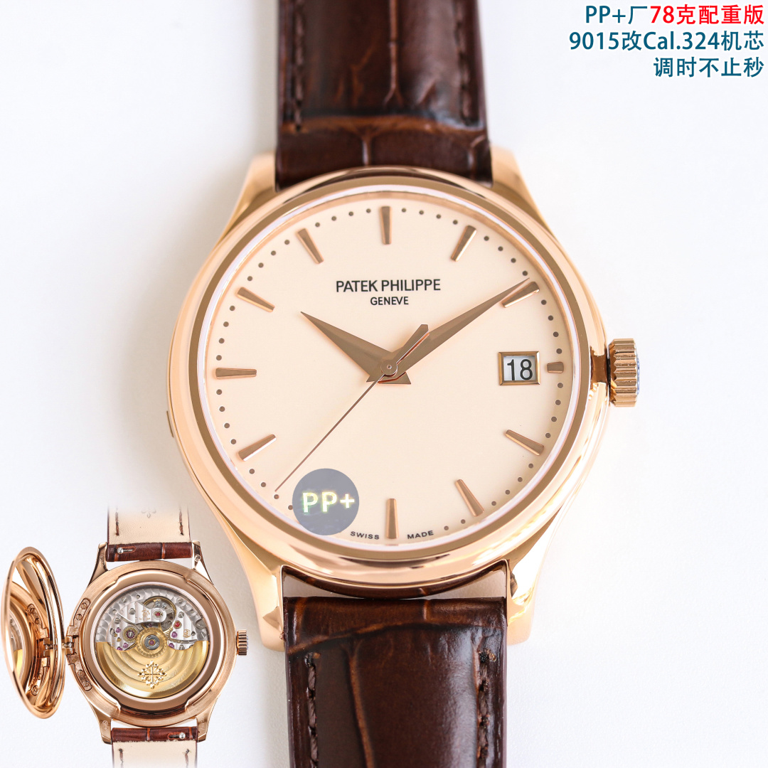 NO:662954,Produced by PP+ PP Factory 78g counterweight version PP Patek Philippe 5227 series R75 general watch size 39mm  Modified Cal.324 movement, synchronized with the original time adjustment of more than seconds. Genuine calfskin with K gold stamped arrow-shaped pin buckle. PP Factory is committed to providing you with the closest to the original hands-on and real wearing experience. Luxurious and exquisite recommended men's mechanical watches. For the best luxury recommendations as gifts, please look for the exclusive quality of PP, patek philippe, cowhide, gold19860909PP+ 出品  PP Factory 78克配重版 PP 百达翡丽 5227系列 R75 将官底腕表 尺寸39mmX9.5mm 316L表壳精雕加工并按原版设计带有清脆声音和阻尼感的开合将官底,同步原装赋于白金.黄金.玫瑰金电镀 搪瓷研磨表盘光滑细腻搭配金属质感立体时标和指针 采用 改Cal.324机芯,同步原装调时不止秒 真小牛皮搭配K金钢印箭型针扣 PP Factory 致力于为您提供最接近原版的上手把玩及真实佩戴感受 ,奢华精致推荐男士机械腕表 送礼最佳奢华推荐请认准PP独家品质,,patek philippe,cowhide,gold,Watch