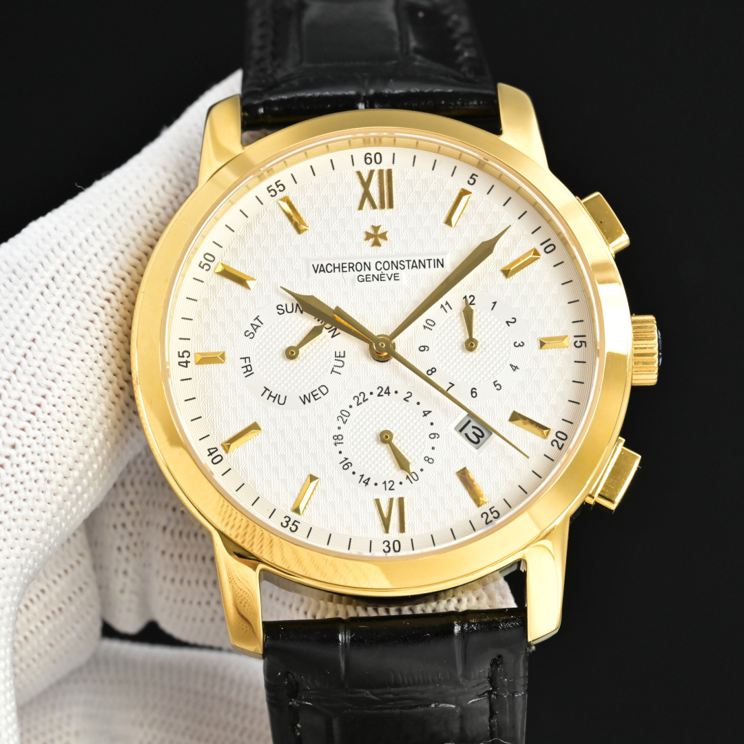 NO:662969,Produced by TW, leather, white gold, 50 diamonds, TW Factory, Vacheron Constantin's popular classic best-seller, reaching the pinnacle of art, VC (actual photo) Vacheron Constantin, a noble work of art R76, with imported multi-function movement (0 repair) function (24 hours, week, month) imported 316 fine steel!  Paired with Italian imported calfskin!  Original butterfly buckle!  Size 42mm. Wear-resistant and scratch-resistant sapphire glass!  Super waterproof to 50 meters!  Simple but not simple!  You can easily own time, but you cannot easily own Vacheron Constantin. (Serious promise: The physical product has a better glossy feel and is more exquisite. The scale of the dial is lifelike. The craftsmanship of the case and case are all master-level light body inspections. Coupled with the high-tech forging of new era machines. It is shocking and noble to use. Luxurious and exquisite. Recommend men's multi-functional mechanical watches. For the best luxury recommendations for gifts, please look for TW's exclusive quality, vacheron,cowhide19860909TW 出品 皮 白 金 钻50 TW Factory 江诗丹顿 爆款经典热卖座 问鼎艺术之巅 VC（实拍图）vacheron Constantin 贵族的艺术品R76 搭配进口 多功能机芯（0返修）功能（24小时,星期,月份）进口316精钢！搭配意大利进口小牛皮！原装蝴蝶扣！尺寸42mm.耐磨防刮蓝宝石玻璃！超强防水50米！简约而不简单！你可以轻易拥有时间,但你不能轻易拥有江诗丹顿. ( 慎重承诺 产品实物光泽手感更佳精湛 字盘刻度栩栩如生 壳套工艺都是宗师级别轻身检验 加上新时代机器高技锻造 上手震撼尊贵非凡 ,奢华精致推荐男士多功能机械腕表 送礼最佳奢华推荐请认准TW独家品质,,vacheron,cowhide,Watch