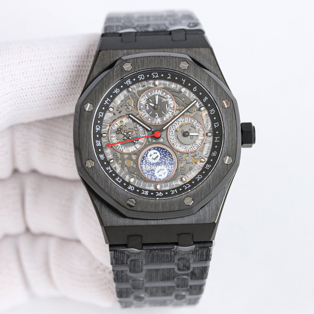 NO:711414,Produced by TW White Shell Black Shell TW Factory AP Audemars Piguet Royal Oak 26574ST Series R68 Men's Watch!  A perfect and personalized experience!  1 diameter 41MM!  2 is equipped with a customized version of Cal.5134 movement, which perfectly restores functions!  3. All functions such as calendar, day of the week, month, moon phase, etc. are all real functions and can be used normally. (Steel belt, tape, and belt models are optional) 3. The watch case is made of 316L fine steel, and the entire shell is processed with high-precision CNC, and the density is consistent with the original!  4 The entire text is perfectly presented in accordance with the original color!  5-piece shell set with ring opening, shell and bottom cover. The overall angle perfectly reflects the drawing process and the fusion of quality and beauty!  Luxurious and exquisite recommendations for men’s multifunctional mechanical watches as gifts. The best luxury recommendations. Please look for TW’s exclusive quality, audemars19860909TW 出品 白壳 黑壳  TW Factory AP 爱彼皇家橡树 26574ST系列 R68 男士腕表！完美与个性的体验！ 1直径41MM！ 2搭载定制版Cal.5134机芯,完美还原功 能！ 3日历,星期,月份,月相等一切功能均为真功能可正常使用.（可选配钢带款,胶带款,皮带款） 3表壳采用316L精钢材质,整壳CNC高精准处理,密度与原装吻合！ 4字面整体按照原装颜色完美呈现！ 5壳套分圈口.壳.底盖三件套,整体角度完美体现拉丝工艺,品质与美的融合！奢华精致推荐男士多功能机械腕表送礼最佳奢华推荐请认准TW独家品质,,audemars,Watch