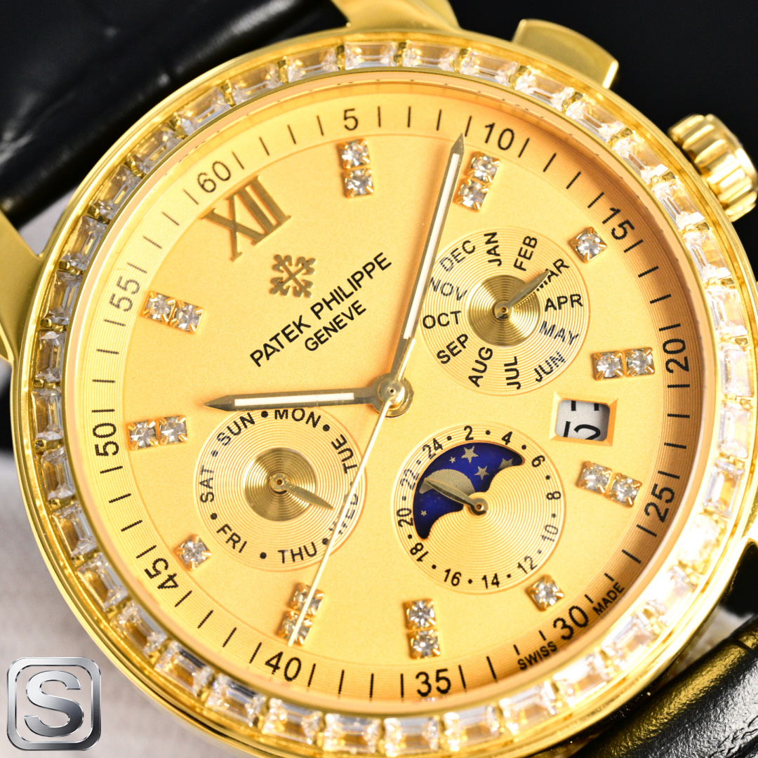 NO:715068,Produced by TW, the white case and gold case TW Factory Patek Philippe BJ9 PP makes a stunning debut. The 42mm watch diameter is suitable for popular male hands. It is very suitable for business and leisure. It has strong visual impact and is unforgettable, and the physical texture is more beautiful. 1. It is equipped with an imported multi-function movement [non-market ordinary domestic movement] (zero repair) function (24 hours, week/star/month). This watch has a 38-48 hour power reserve.  2Imported 316L fine steel, using 18k quality furnace vacuum plating!  3. Paired with an exclusive customized crocodile leather strap. 4. Wear-resistant and scratch-resistant sapphire glass mirror!  530 meters waterproof level. Patek Philippe is simple but not simple!  The quality of the actual shooting is the same. The best luxury gift. For the best luxury gift recommendation, please look for TW’s exclusive quality, patek philippe, cowhide19860909TW 出品 白壳 金壳 TW Factory 百达翡丽 Patek Philippe BJ9 PP 惊艳登场,42毫米的表径适配大众男性手寸,非常商务可亦休闲.视觉冲击力强,令人过目不忘,实物质感更加优美.  1搭配进口 多功能机芯【非市场普通国产机芯】（零返修）功能（24小时,星期/星辰/月份）此腕表拥有38-48小时动力储备. 2进口316L精钢,采用18k品质炉内真空电镀！ 3搭配独家定制鳄鱼牛皮表带 4耐磨防刮蓝宝石玻璃镜面！ 530米生活防水等级. 百达翡丽（Patek Philippe） 简约而不简单！实物拍摄品质如一 送礼最佳奢华 ,送礼最佳奢华推荐请认准TW独家品质,,patek philippe,cowhide,Watch