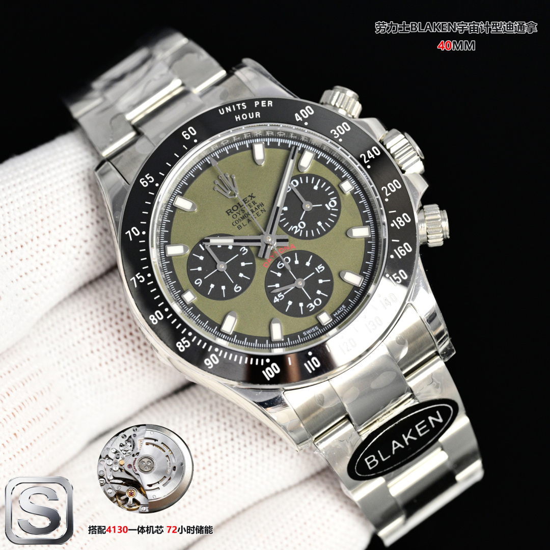NO:726789,Produced by BLAKEN Naked watch 2250 with box BLAKEN Factory ROLEX Daytona series B33 Cosmograph multi-function Daytona All-black Rolex Daytona 4th Gen｜Ultra-thin Upgrade 12.2mm ultra-thin body crushes the 13.5mm regular model!  40mm carbon black vacuum electroplated 904L fine steel shell, the real-life texture is directly full!  3 Core Upgrades Dial scale + Pointer color + Case material Comprehensive renewal 904L Stainless Steel case and strap, CNC carving + artificial retouching, ecstasy in detail control 72h long energy storage + 4130 movement, timing function synchronized with the counter!  3 Strap Options: Genuine leather/tape/stainless steel switch at will, Oyster safety buckle prevents accidental opening, comfortable and worry-free to wear~ Luxury Bundle comes with BLAKEN storage box + tools + watch strap worth 380 yuan + real leather belt!  Lost accessories cannot be returned or exchanged. For all watch lovers!  Sincere work, welcome to taste it, luxurious and exquisite recommended men's multi-functional mechanical watch. For the best luxury recommendation as a gift, please look for BLAKEN's exclusive quality, versace, rolex19860909BLAKEN 出品 裸表 2250 带盒子  BLAKEN Factory 劳力士 ROLEX 迪通拿系列B33 宇宙计型多功能迪通拿All-black Rolex Daytona 4th Gen｜Ultra-thin Upgrade 12.2mm超薄机身 碾压13.5mm普通款！ 40mm碳黑真空电镀904L精钢壳,实拍质感直接拉满！ 3 Core Upgrades Dial scale + Pointer color + Case material 全面焕新  904L Stainless Steel表壳表带,CNC精雕+人工润饰,细节控狂喜 72h长储能 + 4130机芯,计时功能与专柜同步！ 3 Strap Options 真皮/胶带/精钢随心切换,蚝式保险扣防误开,佩戴舒适又省心~ Luxury Bundle 即配BLAKEN收纳箱+工具+价值380元表带+真头粒皮带！ 配件丢失不退换 For all watch lovers！诚意之作,欢迎品鉴 ,奢华精致推荐男士多功能机械腕表 送礼最佳奢华推荐请认准BLAKEN独家品质,,versace,rolex,Watch