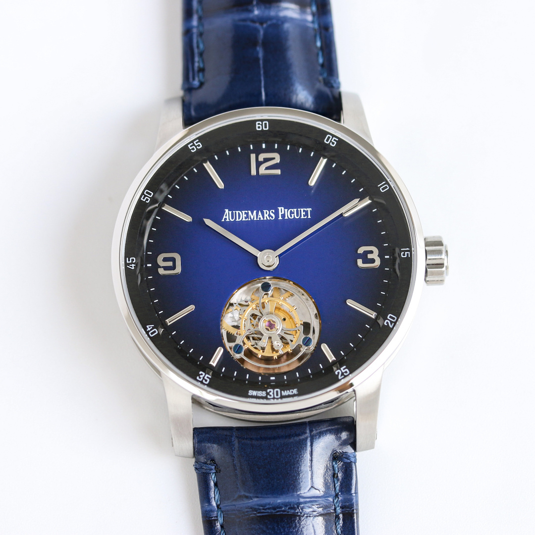 NO:725342,The new Audemars Piguet AP two-hand true tourbillon CODE11.59 series 26396 men's watch!  A perfect and personalized experience!  1. Diameter 42mm/The surface glass is made of crystal sapphire glass. 2. Equipped with Cal. fully automatic tourbillon movement with a power reserve of 60 hours!  3. The watch straps are made of imported Italian calfskin and canvas straps!  3The watch case is made of 316L fine steel, and the entire case is processed with high-precision CNC, and the density is consistent with the original!  4. The surface is made of aventurine enamel dial, and the overall color is perfectly presented according to the original color!  5-piece set with split ring, case and bottom cover. The overall angle perfectly reflects the brushed craftsmanship of the true flywheel mechanical watch,,,audemars,cowhide19860909新 款 爱彼 AP 两针 真陀飞轮CODE11.59系列26396男士腕表！完美与个性的体验！ 1直径42mm/表面玻璃采用水晶蓝宝石玻璃. 2搭载Cal.全自动陀飞轮机芯,动力储存60小时！ 3表带采用进口意大利小牛皮以及帆布皮带可选！ 3表壳采用316L精钢材质,整壳CNC高精准处理,密度与原装吻合！ 4表面采用砂金石珐琅表盘 整体按照原装颜色完美呈现！ 5壳套分圈口.壳.底盖三件套,整体角度完美体现拉丝工艺真飞轮机械腕表,,,audemars,cowhide,Watch