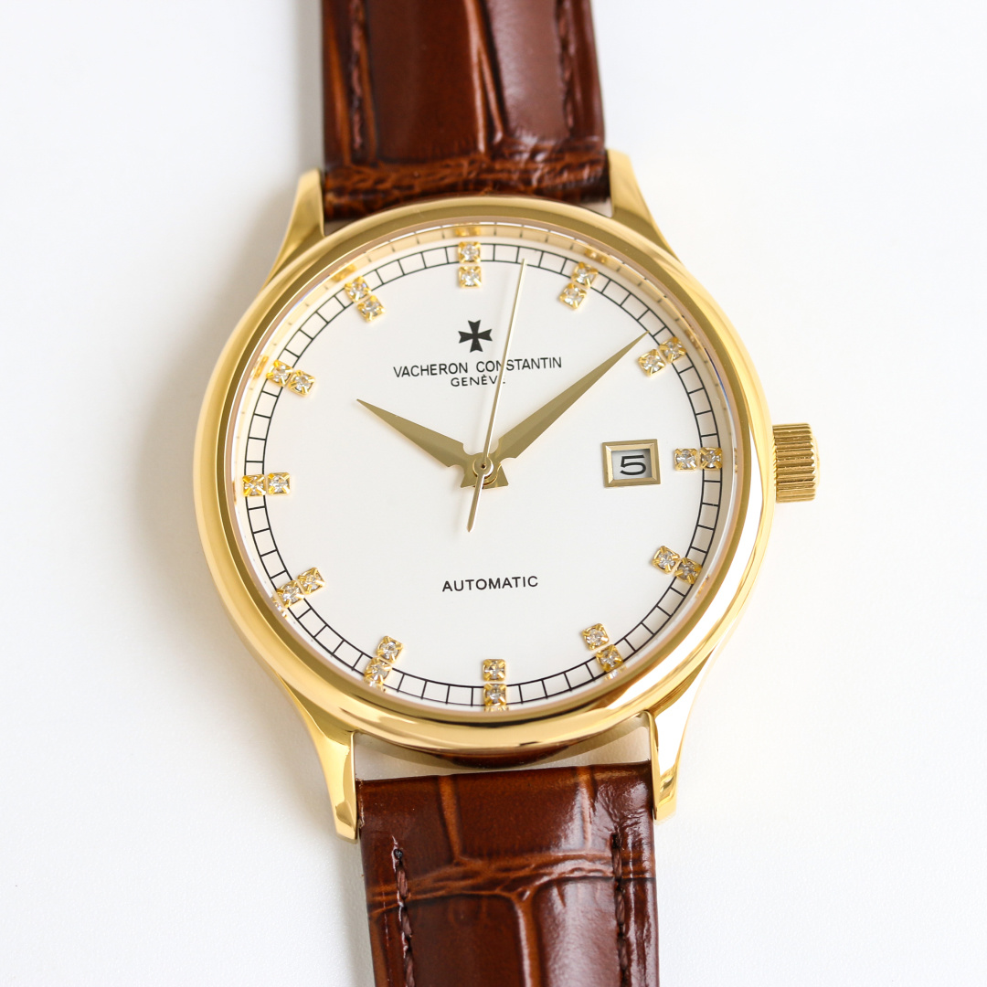 NO:742023,The white case and gold case TW Factory Vacheron Constantin VC Heritage Series J25 watch produced by TW is now on the market!  Simple and elegant, the perfect combination makes you feel the elegant and gentlemanly atmosphere!  [Gift] This watch is equipped with an original imported ultra-thin movement, with a vibration frequency of 28,800 times per hour, stable performance, and zero repairs!  The case is made of 316 stainless steel and has a sapphire glass mirror!  Paired with Italian leather strap!  40 mm in diameter, super waterproof, simple and elegant, high-end quality, suitable for various business occasions, the first choice for gift giving!  Luxurious and exquisite recommended men’s mechanical watches. The best luxury recommendations for gifts. Please look for TW’s exclusive quality, vacheron19860909TW 出品 白壳 金壳  TW Factory 江诗丹顿 VC 传承系列 J25 腕表火爆上市！ 简雅大方,完美结合, 让你感受优雅绅土气息！[礼物]该表搭载原装进口超薄机芯,每小时振频28800次,性能稳定,零返修！表壳 釆用316 精钢,蓝宝石玻璃镜面！ 搭配意大利真皮表带！直径40 mm,超强防水,简洁大气,高端品质,适合各种商务场合,送礼首选！奢华精致推荐男士机械腕表 送礼最佳奢华推荐请认准TW独家品质,,vacheron,Watch
