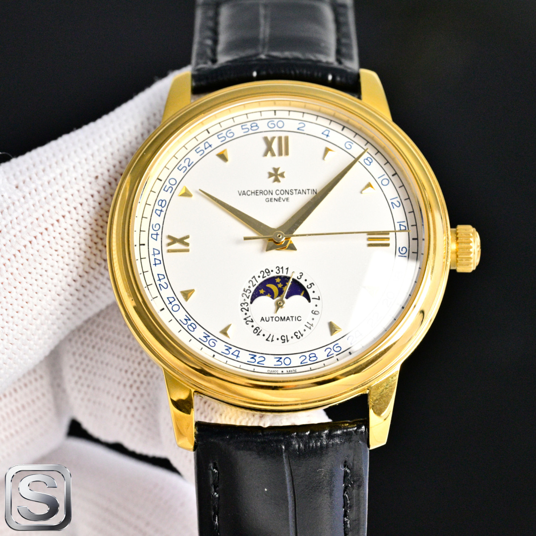 NO:742024,Produced by TW, white shell and gold shell, TW Factory Taiwan factory's masterpiece, the highest version on the market Vacheron Constantin VC LZ2  The latest recommended model of historical masterpieces, Vacheron Constantin. Moon phase series. Men's watch is simple yet elegant [Victory] equipped with precise Swiss ETA2824-2 movement (6-digit true calendar and 24-hour sun, moon and star function) 40mm diameter, 316 stainless steel case, wear-resistant and scratch-resistant sapphire glass, original quality pin buckle, super waterproof function, and Italian cowhide to make the wrist more comfortable and comfortable!  The Vacheron Constantin Heritage Series produced by the TW factory incorporates the most unique DNA of Vacheron Constantin. It is a symbol of Vacheron Constantin's ultimate elegance and fully embodies the purest tradition of the fine watchmaking industry!  Suitable for various business occasions, simple and refined yet elegant!  Luxurious and exquisite recommended men's three-hand moon phase mechanical watch. The best luxury recommendation for gift giving, please look for TW's exclusive quality, vacheron, cowhide19860909TW 出品 白壳 金壳  TW Factory 台湾厂力作,市场最高版本 江诗丹顿 VC LZ2 历史名作最新推荐款,江诗丹顿.月相系列.男士腕表简单不失大气[胜利]搭载精准瑞士ETA2824-2机芯（6字位真日历与24小时日月星辰功能）40mm表径,316精钢表壳,耐磨抗刮蓝宝石玻璃,原装品质针扣,具备超强防水功能,搭配意大利牛皮让手腕更贴合舒适！TW工厂出品的江诗.丹顿传袭系列融汇了江诗.丹顿最独特的DNA,是江诗丹顿极致优雅的象征,充分体现了高级制表业最纯粹的传统！适合各种商务场合,简敛精致不失优雅！奢华精致推荐男士三针月相机械腕表 送礼最佳奢华推荐请认准TW独家品质,,vacheron,cowhide,Watch