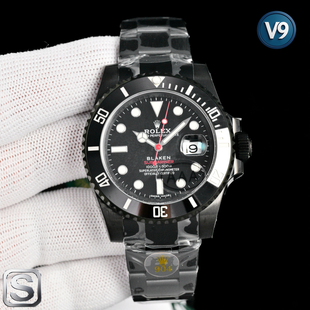 NO:764433,V 9 Rolex / ROLEX Submariner Series BLAKEN - Dark Night Black Special Edition. The authentic model is born out of the Black Submariner 116610LN, synchronized with all the details on the official website. One watch, one code. New DLC black plating process + anti-fingerprint layer. 904L stainless steel case and bracelet. Extremely detailed dial craftsmanship, equipped with an integrated movement, strong stability!  Diameter 40mm/12mm mechanical watch,,rolex19860909V 9 劳力士 / ROLEX 水鬼系列 BLAKEN-暗夜黑特别版 正品开模脱胎于黑水鬼116610LN,同步官网所有细节.一表一码.全新DLC镀黑工艺+防指纹图层.904L精钢材质表壳与表链.极细致化表盘工艺,搭载一体机芯,稳定性强！直径40mm/12mm 机械腕表,,,rolex,Watch