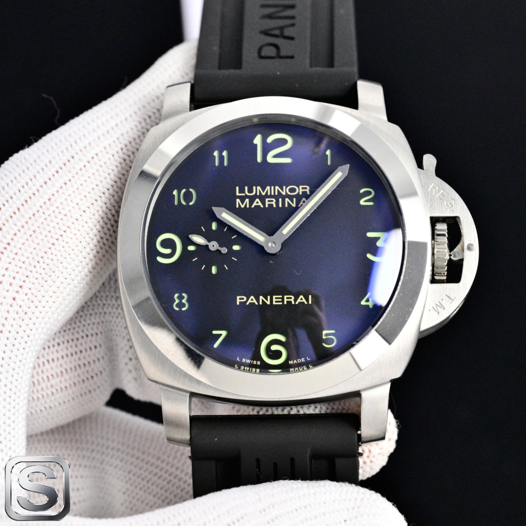 NO:764444,Panerai's new model is coming Series: Lumino Series Model: PAM01678 Size: Diameter 44mm/15mm Case: Stainless steel 316L rose gold steel case Dial: Gradient blue Mirror: Reinforced mineral glass Strap: Gray frosted strap Buckle: Stainless steel frosted pin buckle Movement: Tianjin fully automatic movement mechanical watch Excellent quality, fashion pursuit, welcome to reprint,19860909沛纳海 新款来袭 系列:庐米诺系列 型号:PAM01678 尺寸:直径44mm/15mm 表壳:精钢316L玫瑰金钢壳 表盘:渐变蓝  表镜:加强矿物质玻璃 表带:灰色磨砂表带 表扣:精钢磨砂针扣 机芯:天津全自动机芯机械腕表 卓越品质,时尚追求,欢迎转载,,Watch