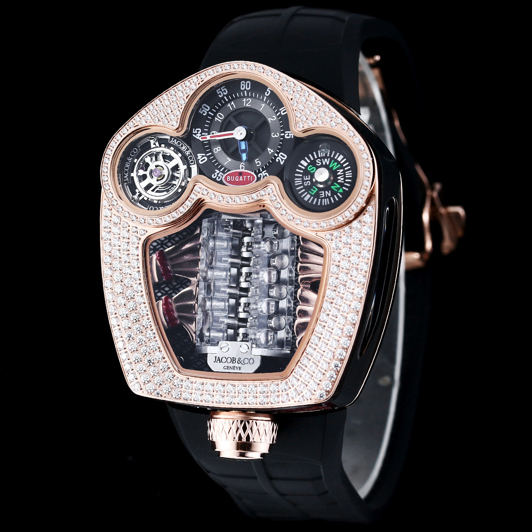 NO:765277,Produced in Taiwan White case Diamond case Taiwan Factory Jacob & Co Bugatti Tourbillon JR4 The world's top luxury brand Jacob & Co. Bugatti Tourbillon is jointly designed and built by Czech Leopard and Bugatti. This watch combines aesthetics and mechanics, and has many similar design languages ​​with the latest Bugatti Tourbillon model. It is equipped with a W16 engine. The mechanical feel of the compass shines in white gold. It combines watchmaking craftsmanship and polished gold top technology, and the complex surface is ever-changing.  The perfect case mirror polishing makes it more dazzling. One of the most beautiful masterpieces of Jacob andco so far, W16 engine horsepower. Professionally customized 16-bar engine watch for Bugatti, restored to the original. The first home polishing process on the market. Buckle Strap Side appearance Original mold opening, all details are authentic. Create the market. Exclusive details, luxurious and exquisite. Recommend men's quartz watch. For the best luxury recommendation as a gift, please look for Taiwan's exclusive quality, jacob & co, jacob  &co,gold19860909台湾 出品 白壳 钻壳  台湾 Factory Jacob & Co 捷克豹杰克宝 Bugatti Tourbillon JR4 全球顶级奢侈品牌 捷克豹和布加迪联合设计打造的Jacob& Co. Bugatti Tourbillon,这款腕表融合了美学、力学,与最新发布的布加迪Tourbillon车型有许多相似设计语言,搭配W16杠发动机 指南针机械感闪耀白金 融合制表工艺和抛光黄金顶级技术,复杂的表面变幻无穷 完美表壳镜面 抛光令其更璀璨 Jacob andco至今最美杰作之一,W16杠发动机匹马力专业为布加迪定做的16杠发动机芯腕表,还原原装一致 市场首家用抛光工艺.扣子 表带 侧面 外观 原装开模, 所有细节对版正品.打造市面 独家细节,奢华精致推荐男士石英腕表 送礼最佳奢华推荐请认准台湾独家品质,,jacob & co,jacob & co,gold,Watch