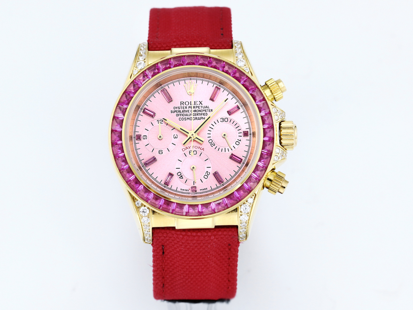 NO:820663,New Product Rolex/ROLEX 2026 'Hidden Model' Cherry Blossom Pink Daytona Series 316L Stainless Steel Case Size 43mm Mineral Coated Glass Wear-Resistant Super Luminous Imported Japanese VK Multi-Function Chronograph Quartz Movement Canvas Strap Original Buckle The Rolex Daytona has endless multi-functional mechanical watches that you can't put down,,, rolex19860909新 品 劳力士/ ROLEX 2026年“隐藏款”樱花粉粉色迪通拿系列 316L精钢表壳 尺寸43mm 矿物质镀膜玻璃耐磨 超强夜光 进口日本VK多功能计时石英机芯 帆布表带 原装扣 爱不释手的劳力士迪通拿品不完的多功能机械腕表,,,rolex,Watch