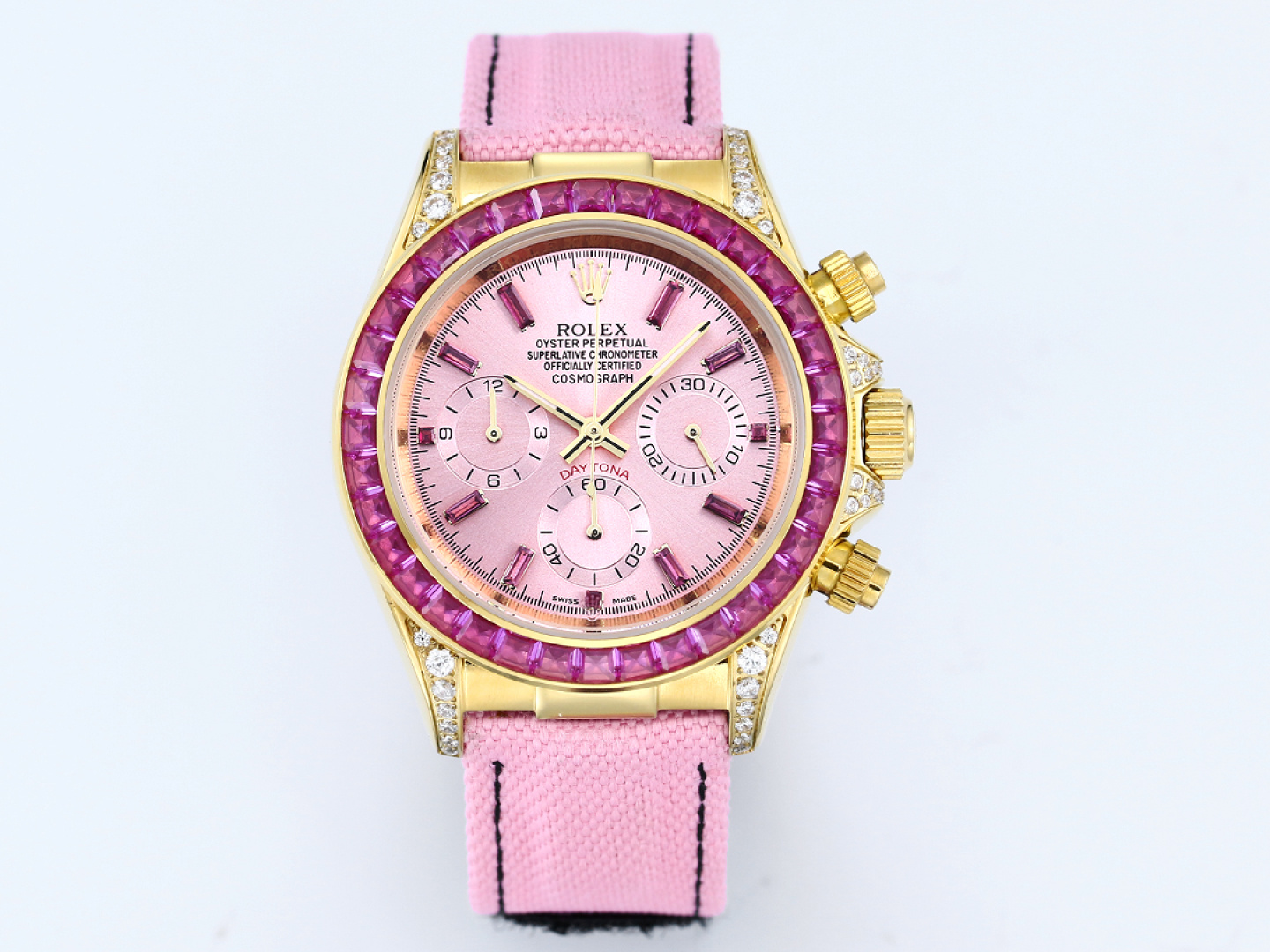 NO:820669,New Product Rolex/ROLEX 2026 'Hidden Model' Cherry Blossom Pink Daytona Series 316L Stainless Steel Case Size 43mm Mineral Coated Glass Wear-Resistant Super Luminous Imported Japanese VK Multi-Function Chronograph Quartz Movement Canvas Strap Original Buckle The Rolex Daytona has endless multi-functional mechanical watches that you can't put down,,,rolex19860909新 品 劳力士/ ROLEX 2026年“隐藏款”樱花粉粉色迪通拿系列 316L精钢表壳 尺寸43mm 矿物质镀膜玻璃耐磨 超强夜光 进口日本VK多功能计时石英机芯 帆布表带 原装扣 爱不释手的劳力士迪通拿品不完的多功能机械腕表,,,rolex,Watch