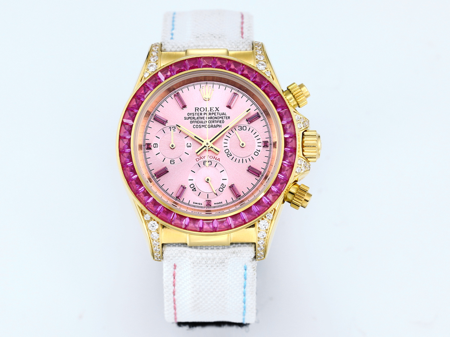 NO:820681,New Product Rolex/ROLEX 2026 'Hidden Model' Cherry Blossom Pink Daytona Series 316L Stainless Steel Case Size 43mm Mineral Coated Glass Wear-Resistant Super Luminous Imported Japanese VK Multi-Function Chronograph Quartz Movement Canvas Strap Original Buckle The Rolex Daytona has endless multi-functional mechanical watches that you can't put down,,,rolex19860909新 品 劳力士/ ROLEX 2026年“隐藏款”樱花粉粉色迪通拿系列 316L精钢表壳 尺寸43mm 矿物质镀膜玻璃耐磨 超强夜光 进口日本VK多功能计时石英机芯 帆布表带 原装扣 爱不释手的劳力士迪通拿品不完的多功能机械腕表,,,rolex,Watch