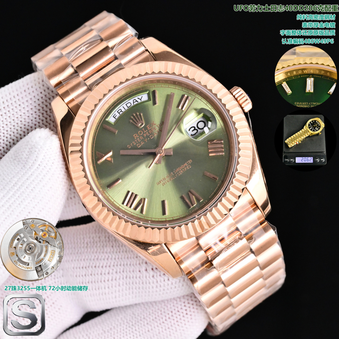 NO:820642,The latest launch of 206g Rolex / ROLEX Datejust 40mm Datejust (matched with 27 all-in-one machine) strap adopts the original 25-section strap, made of pure materials, not tungsten steel, to avoid a lot of skin peeling. The electroplating is 0.6 thick gold, and the font overall restores the original quality mechanical watch,,, rolex19860909最新推出206克 劳力士 / ROLEX 日志型40mm 日志（搭配27株一体机）表带采用原装25节表带,使用纯料打造,并非钨钢,大量避免掉皮情况 电镀为0.6厚金,字体整体还原原版品质机械腕表,,,rolex,Watch