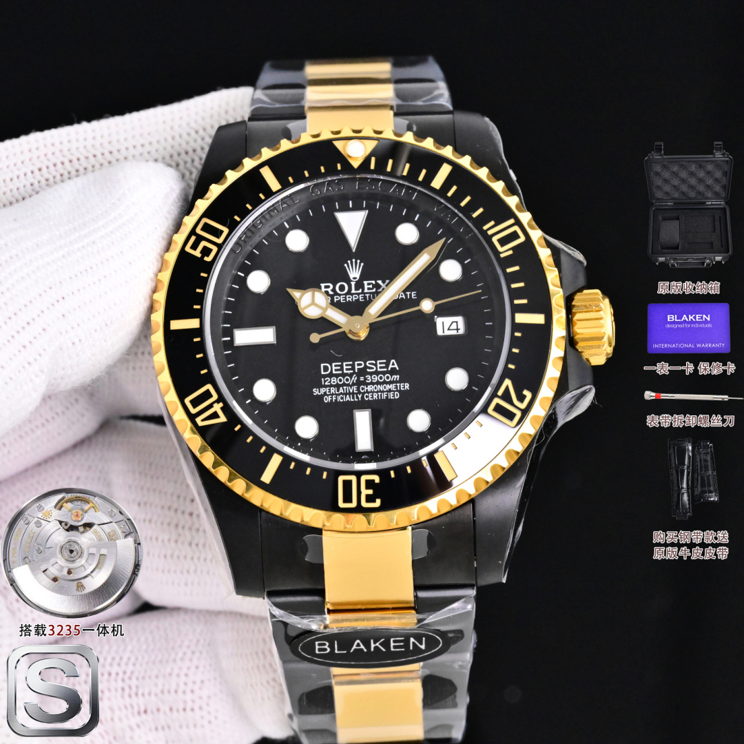 NO:820733,Box BLAKEN New Arrival Rolex Sea-Dweller 136660 Rolex ROLEX 44mm gold and black, 1. Real functional side gas valve original structure 1:1 full replica, all details restored BKL 2. Premium CNC Craftsmanship case seamless connection｜Inner engraving three-dimensional exquisite Shark buckle supports length fine-tuning and full hand texture  3. Core Movement Built-in Cal. Movement, accurate travel time, stable performance, top quality 4. Complete Full Set, customized watch strap, genuine leather belt, storage box, full set of disassembly and assembly tools, High-end watch collection Global shipping available, welcome to private chat for tasting, mechanical watches,,, louis vuitton, miumiu, rolex19860909盒子 BLAKEN New Arrival Rolex Sea-Dweller 136660 劳力士 ROLEX 44mm 间金黑大鬼王, 1、Real functional side gas valve 原厂结构 1:1 full replica 细节全方位还原 BKL 2、Premium CNC Craftsmanship 表壳无缝衔接｜Inner engraving 立体精致 Shark buckle 鲨鱼扣  支持长短微调 上手质感拉满 3、Core Movement Built-in Cal. Movement 走时精准 性能稳定顶配 4、Complete Full Set 定制表带 · 真头粒皮带 收纳箱 · 全套拆装工具 High-end watch collection Global shipping available 欢迎私聊品鉴、机械腕表,,,louis vuitton,miumiu,rolex,Watch
