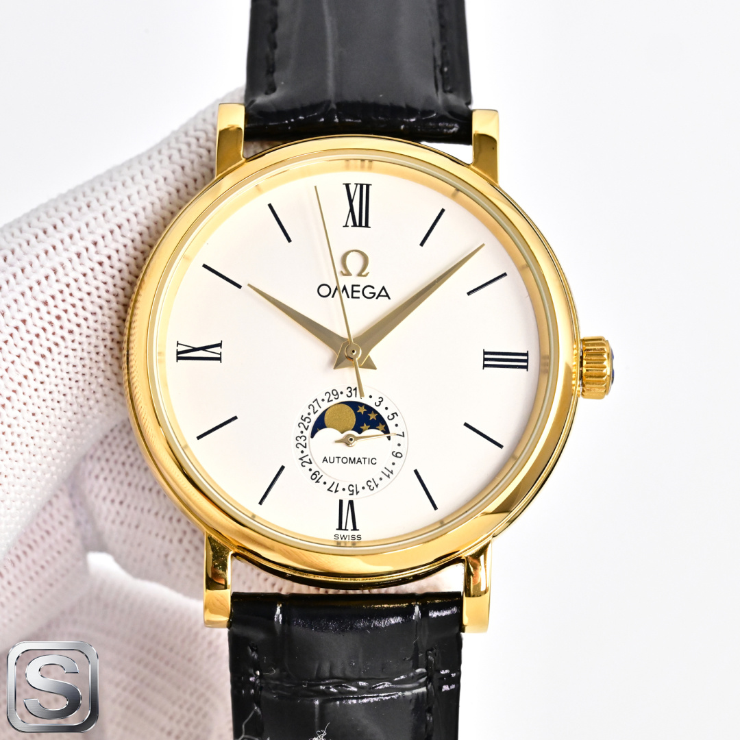 NO:924265,Produced by TW, white shell, gold shell, TW Factory's latest hot recommendation - Omega .OMEGA R43 moon phase series. Men's watch is simple yet elegant [Victory] equipped with precise Swiss ETA2824-2 movement (6-digit true calendar and 24-hour sun, moon and stars function) 40mm diameter, 316 stainless steel case, wear-resistant and scratch-resistant sapphire glass, imported Italian calfskin, original quality pin buckle, with super waterproof function  Retro style, classic works, long-lasting charm, high-end luxury, a must-have for gentlemen. Luxurious and exquisite recommended men’s multi-functional mechanical watches. For the best luxury recommendations for gifts, please look for TW’s exclusive quality, omega, cowhide19860909TW 出品 白壳 金壳  TW Factory 最新火爆推荐 新款- 欧米茄 .OMEGA R43 月相系列.男士腕表简单不失大气[胜利]搭载精准瑞士ETA2824-2机芯（6字位真日历与24小时日月星辰功能）40mm表径,316精钢表壳,耐磨抗刮蓝宝石玻璃,进口意大利小牛皮,原装品质针扣,具备超强防水功能 复古风格,经典著作,恒久魅力,高档奢华,绅士必备 奢华精致推荐男士多功能机械腕表 送礼最佳奢华推荐请认准TW独家品质,,omega,cowhide,Watch