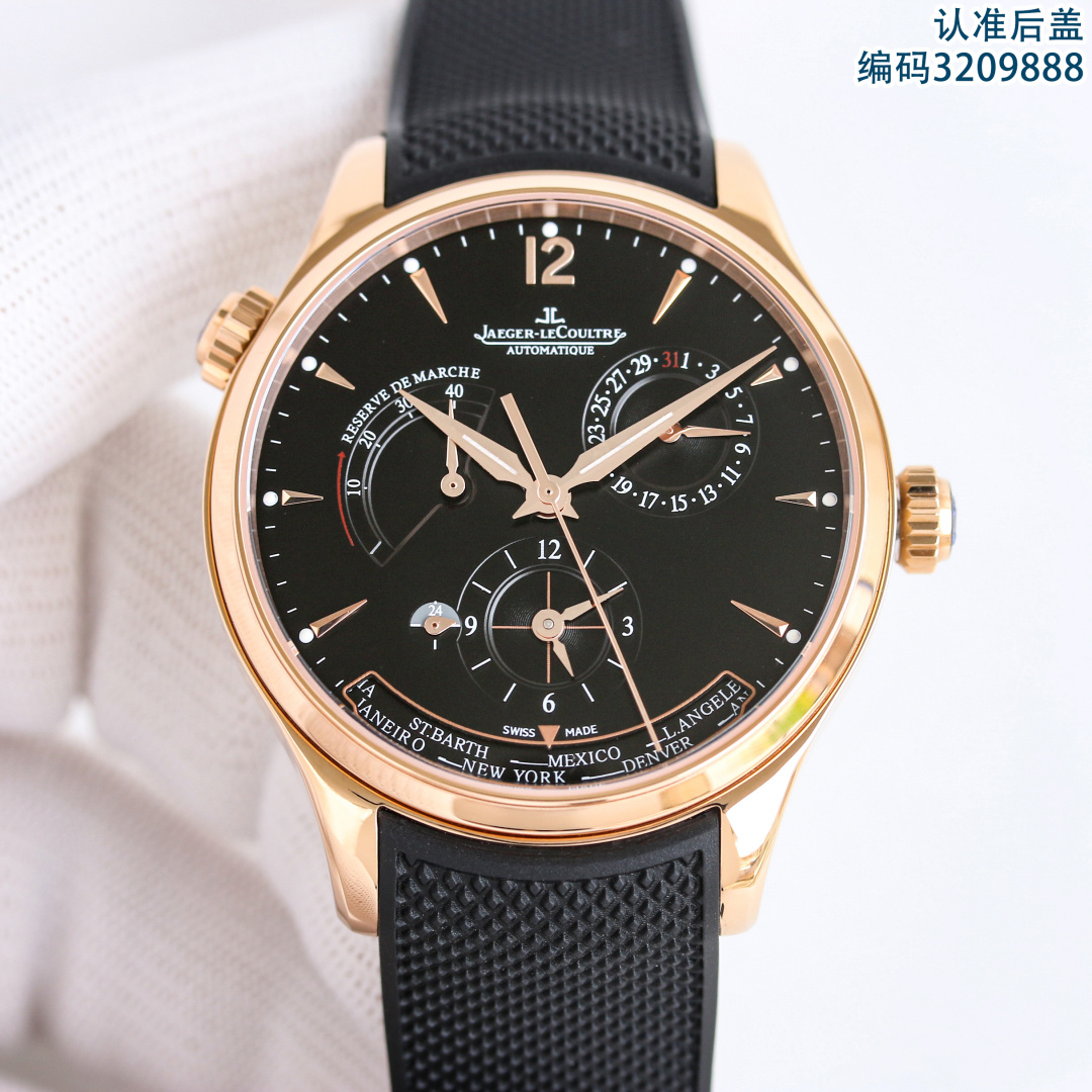 NO:882359,Produced by TW, white shell, rose shell, TW Factory JL Jaeger-LeCoultre R68 Master Geographer Master Series Q1428421 replica version newly upgraded multi-function watch upgraded Cal.939A movement polished effect closer to the original upgraded shaft automatic rotor with rose gold edge clear text lines functional date display dual time zone power reserve display 316L stainless steel diameter 42mm original folding buckle!  TW Factory’s ingenious work is worth owning!  Luxurious and exquisite recommended men’s multifunctional mechanical watch. The best luxury recommendation for gift giving, please look for TW’s exclusive quality, jaeger-lecoultre19860909TW 出品 白壳 玫壳 TW Factory JL 积家 R68 Master 地理学家大师系列 Q1428421 复刻版全新升级 多功能腕表 升级Cal.939A机芯 打磨效果更近原装 升级轴 自动陀为玫金边 字面纹路清晰 功能日期显示 双时区 动力储备显示 316L精钢 直径42mm 原装折叠扣！TW Factory匠心之作 值得你拥有！奢华精致推荐男士多功能机械腕表 送礼最佳奢华推荐请认准TW独家品质,,jaeger-lecoultre,Watch
