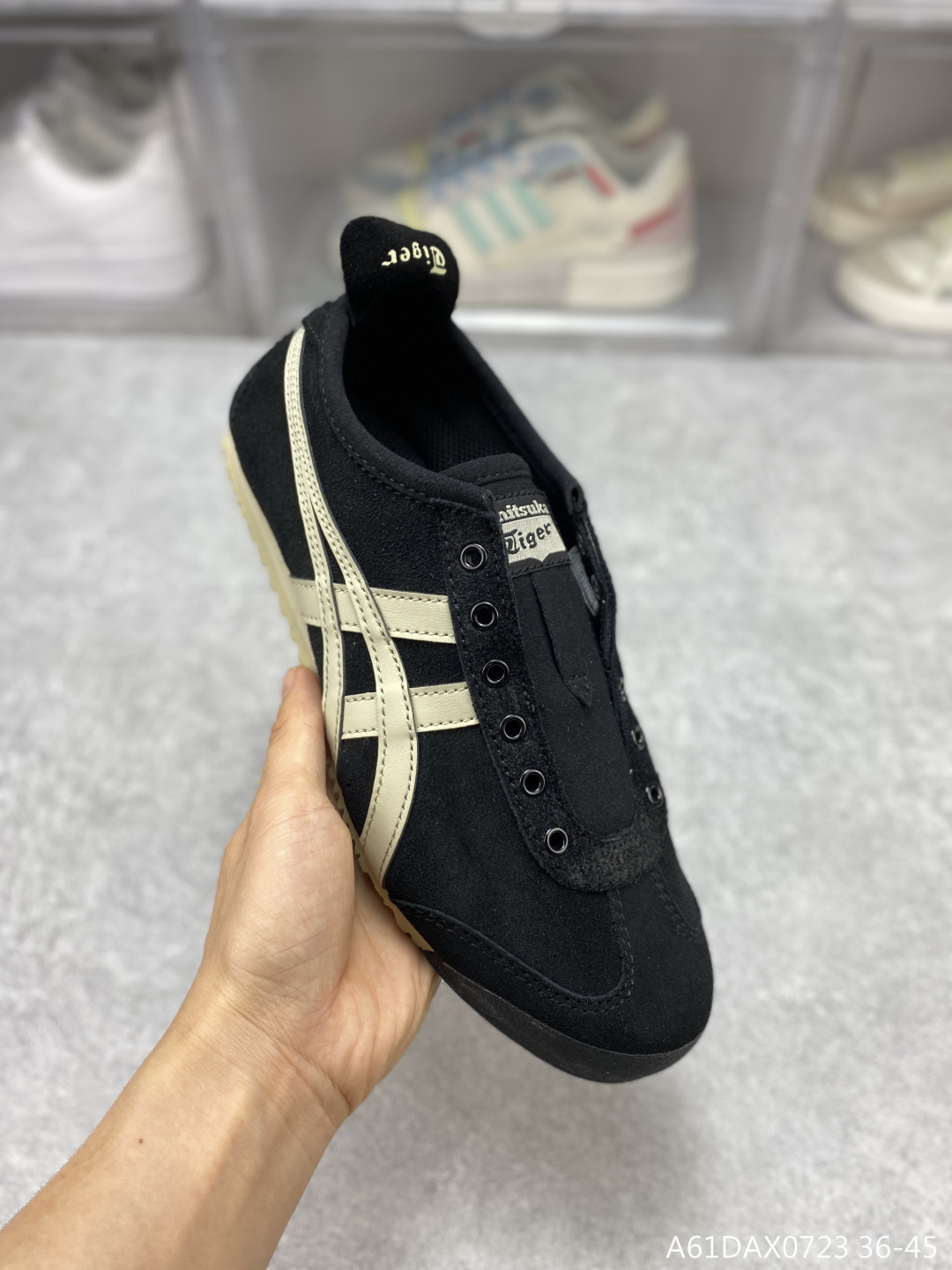 Asics Onitsuka Tiger Mexico 66 鬼冢虎皮面休闲跑步鞋 四联官方吊牌 纸板带钢印中底 原盒原标 货号:1183B782-001 #A61DAX0723