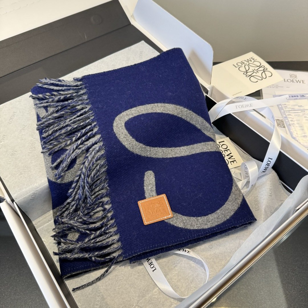 Loewe Loewe罗意威涂鸦款双面围巾 loewe超美新款围巾 推荐入手 超难买哦 好货