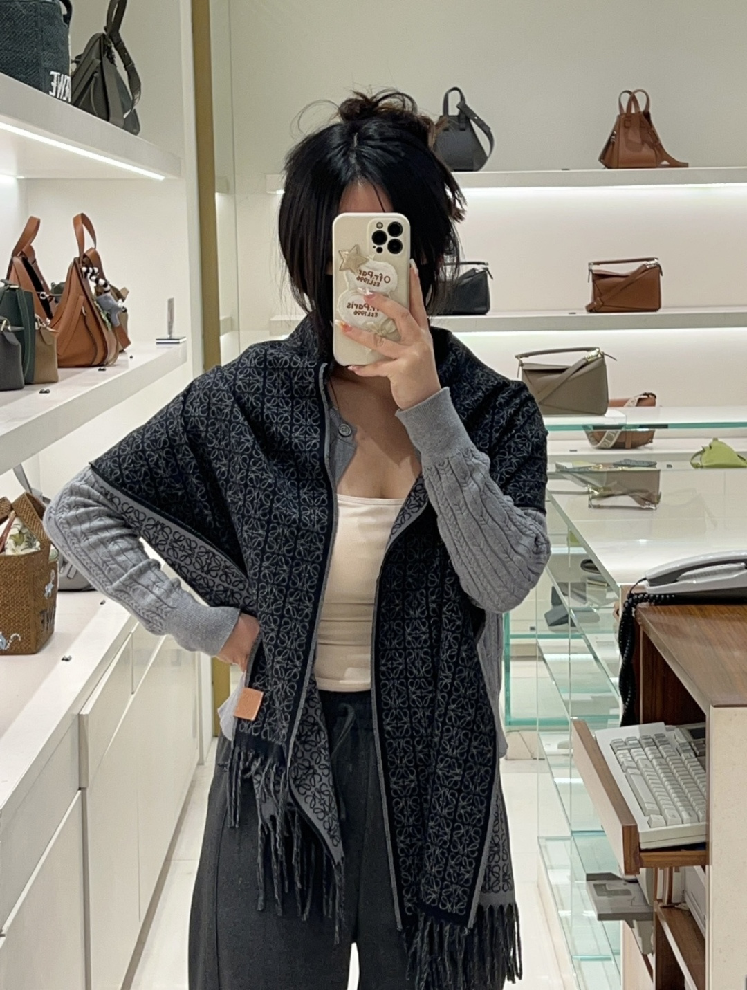 Loewe LOEWE罗意威 款羊绒围巾，男女均可，百分百 羊毛