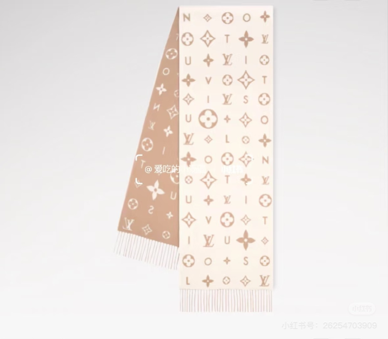 Louis Vuitton LV Reykjavik 2 0 围巾为柔软山羊绒标注 Monogram 花卉和 LV 字母