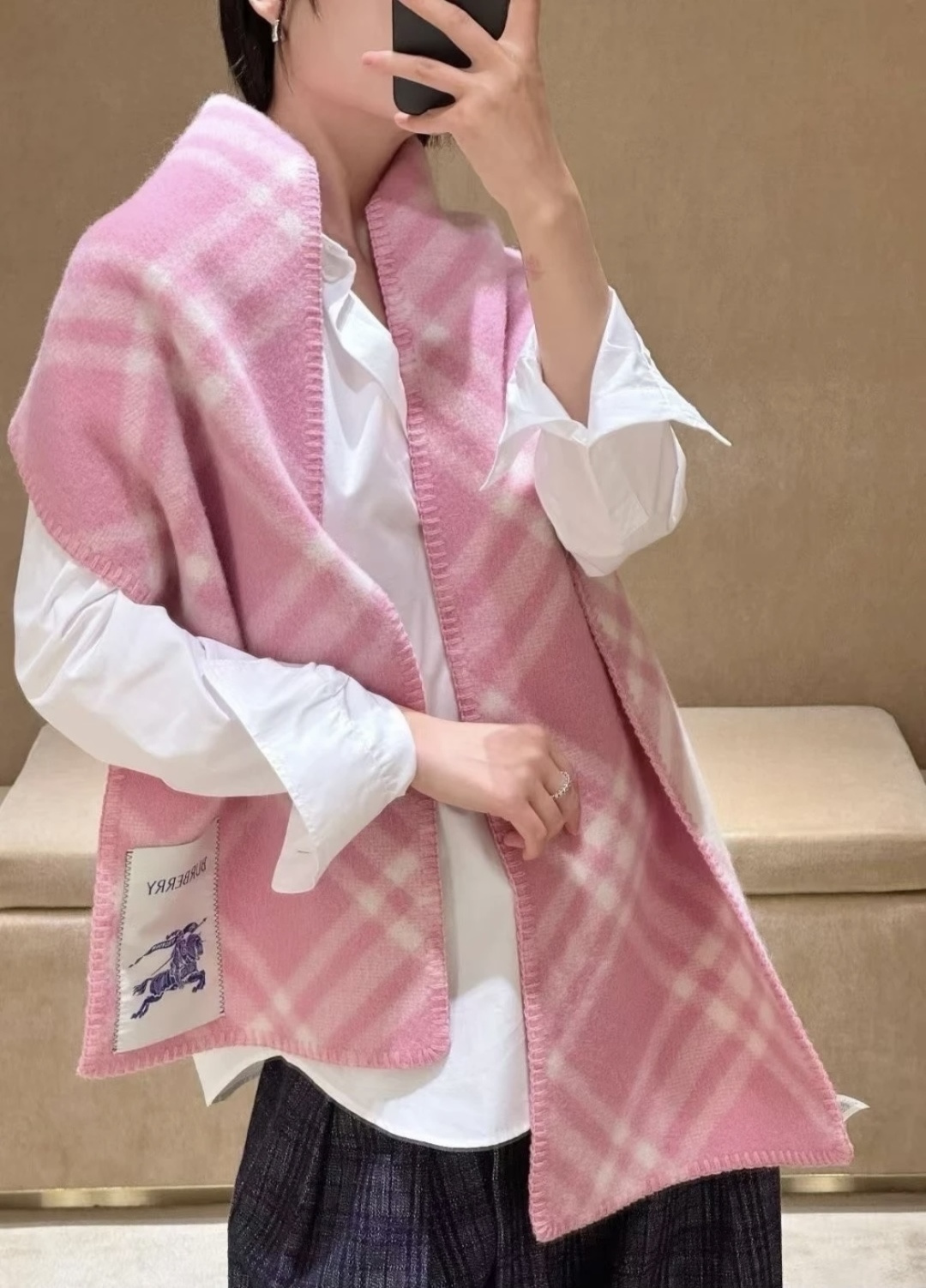 Burberry Burberry 格纹羊毛围巾