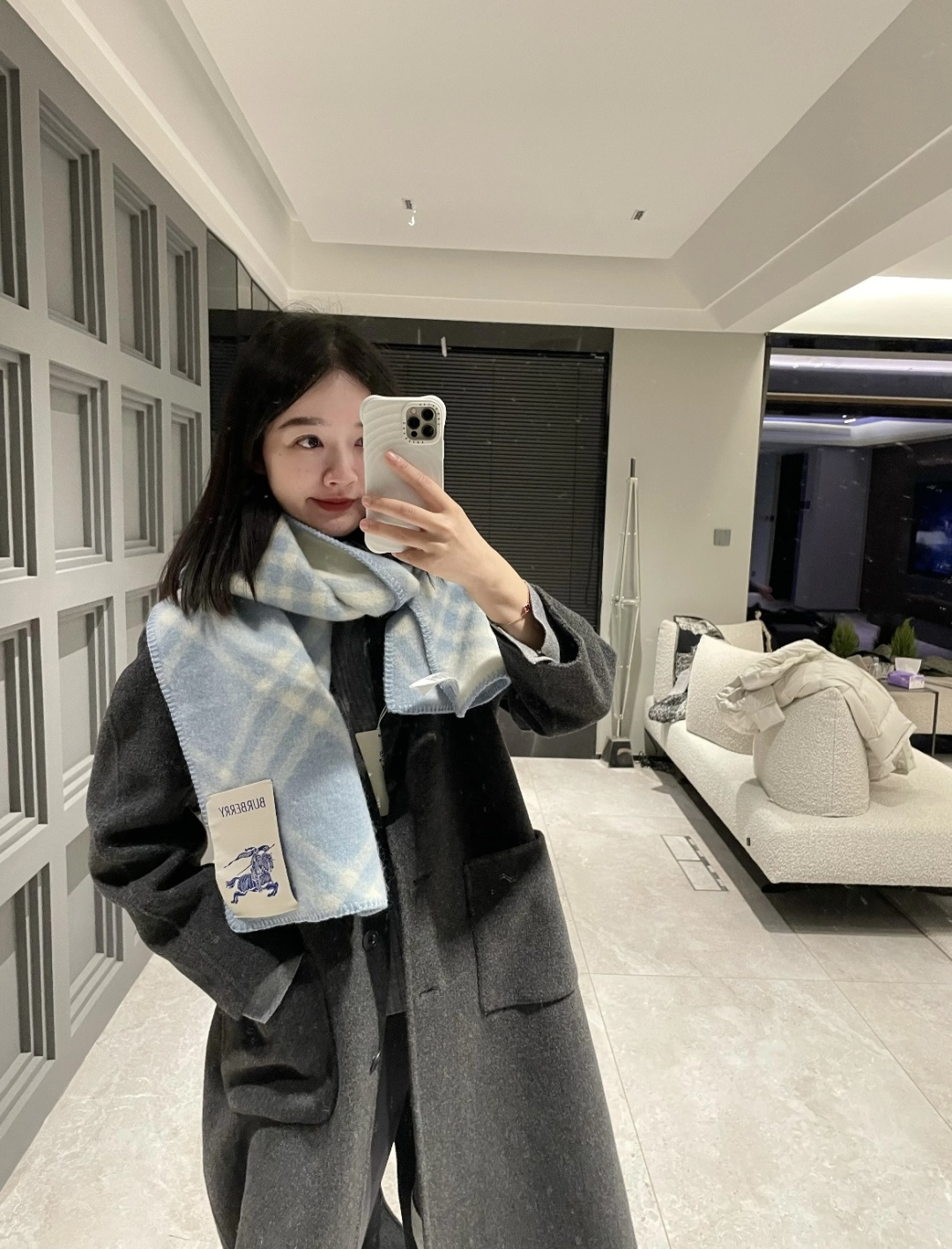 Burberry Burberry 格纹羊毛围巾