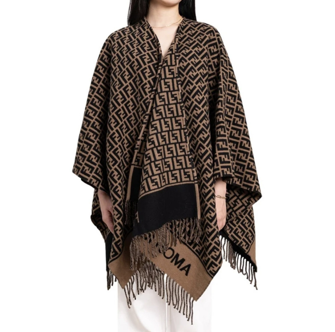 Fendi 𝐅𝐞𝐧𝐝𝐢 • 𝟐𝟒𝐍𝐞𝐰《FF罗马斗篷》咖色