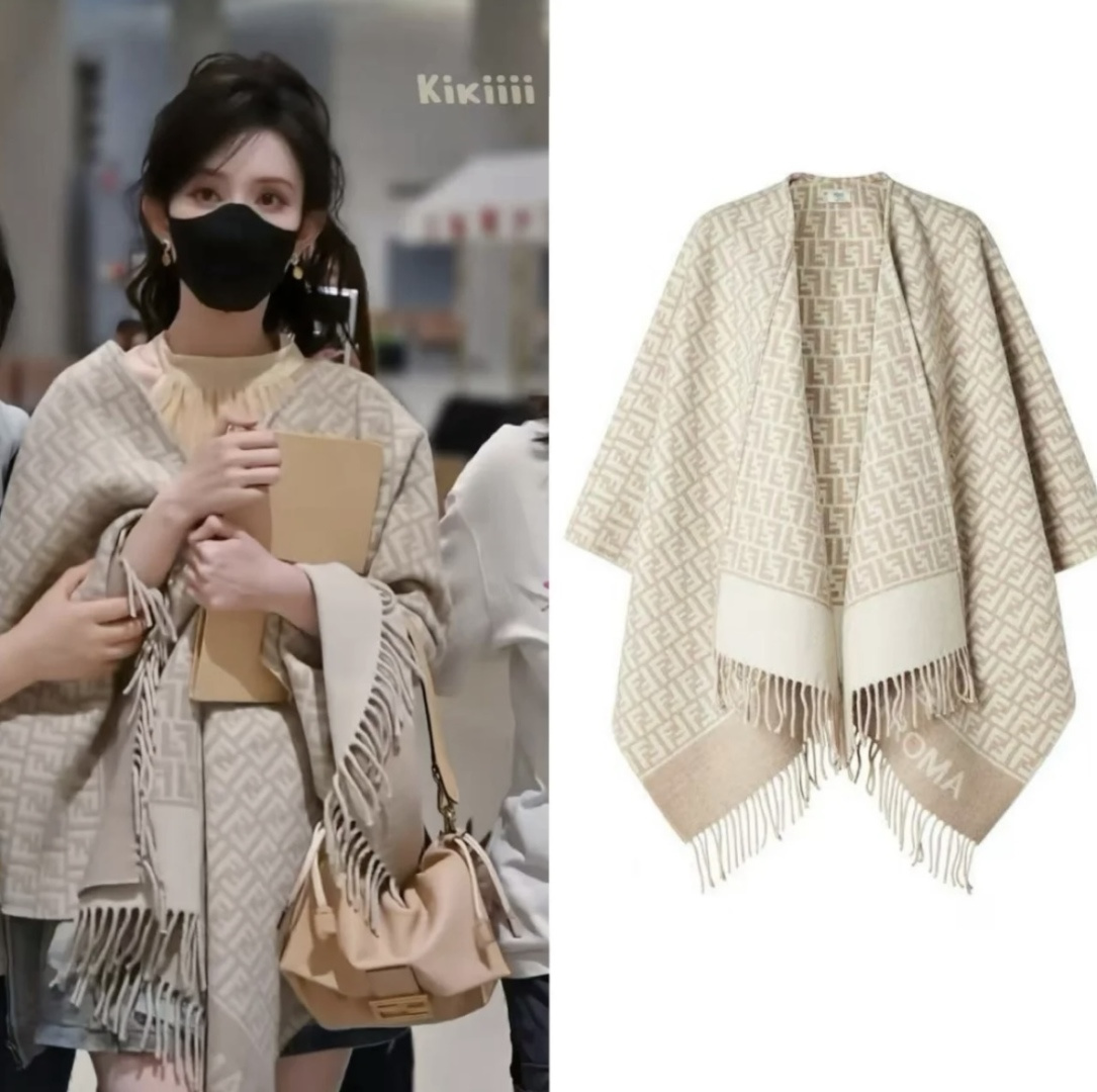 Fendi 𝐅𝐞𝐧𝐝𝐢 • 𝟐𝟒𝐍𝐞𝐰《FF罗马斗篷》咖色