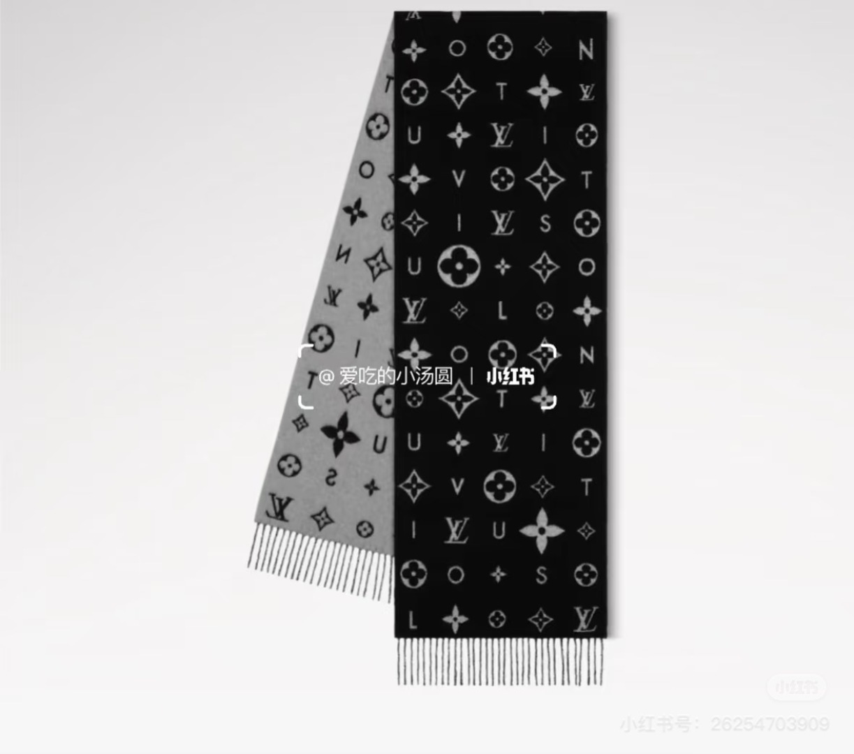 Louis Vuitton LV Reykjavik 2 0 围巾为柔软山羊绒标注 Monogram 花卉和 LV 字母