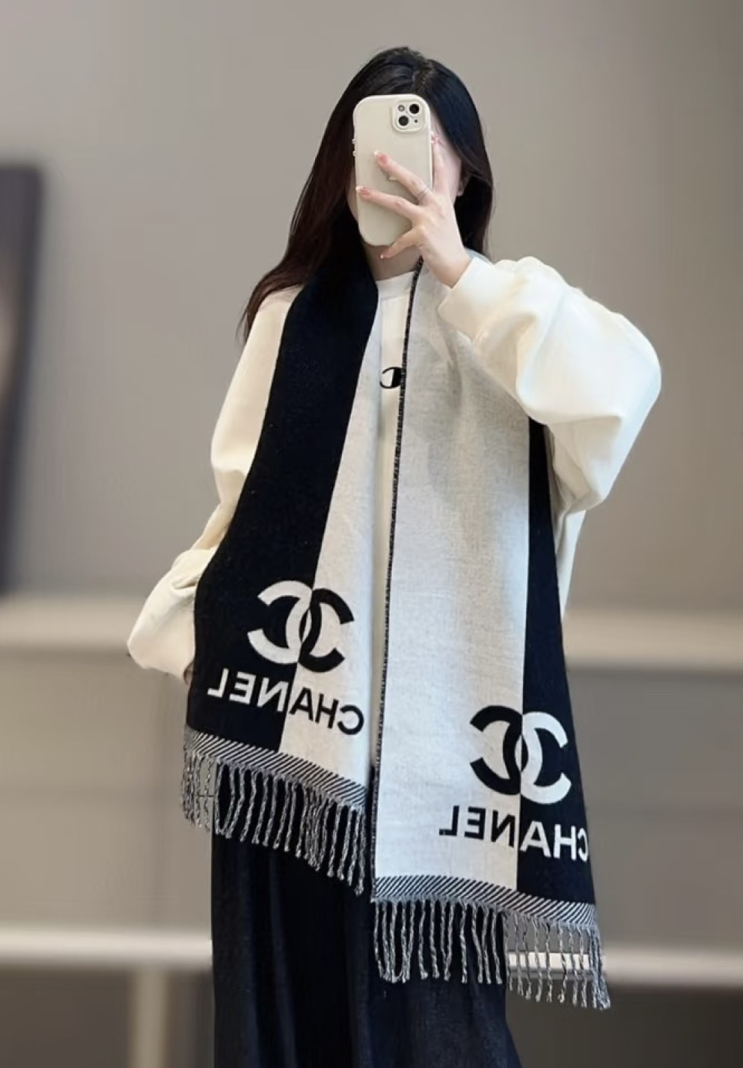 Chanel 𝐂𝐇𝐀𝐍𝐄𝐋新《双面拼色提花》裸粉色