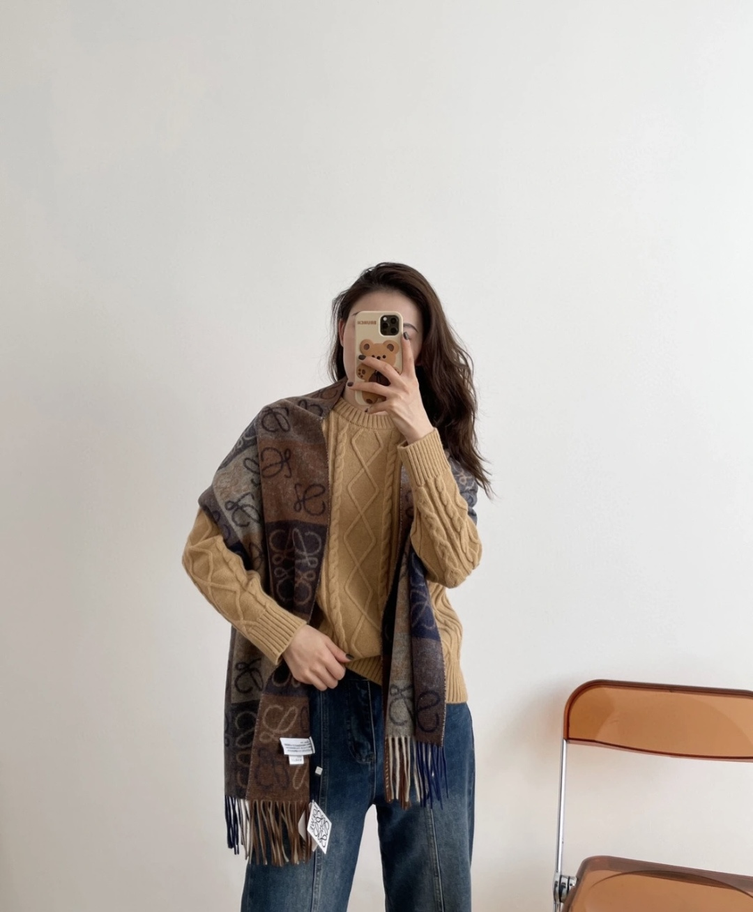 Loewe 中性款‼ 罗意威【LW条纹长巾】很幸運拿到這個品牌的東西 真的不多見 很少在國內做訂單