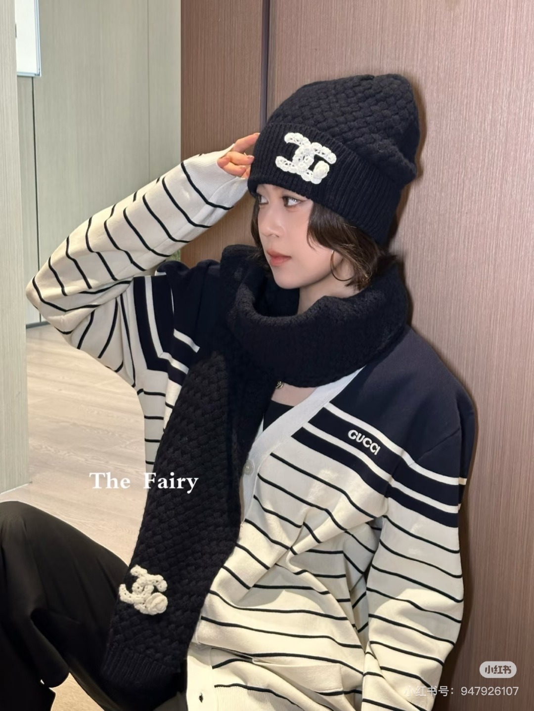 Chanel Chanel2025 新款围巾帽子套装 百分百 羊绒 暖暖呼呼