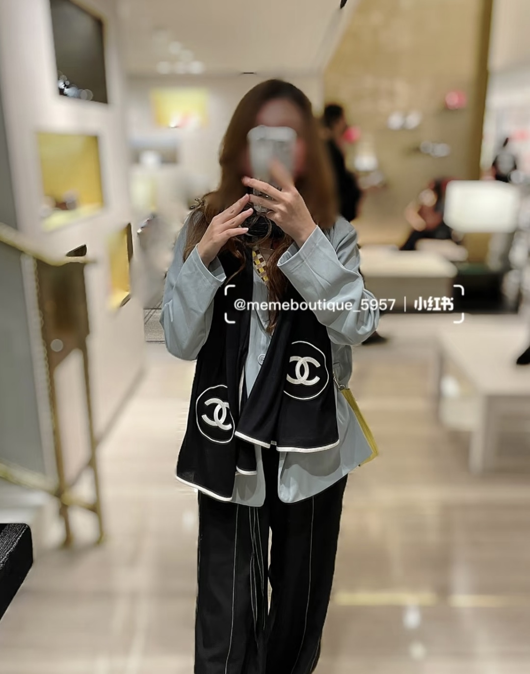 Chanel 高版本 𝑪𝒉𝒂𝒏𝒆𝒍 超 围巾 丝羊绒披肩 白色