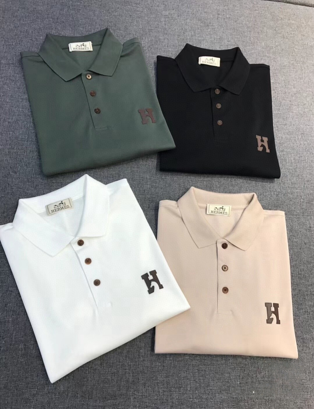 Hermes爱马仕2026ss夏季新款刺绣logo男士翻领Polo衫！经典商务男款，高端男装的天花板级别