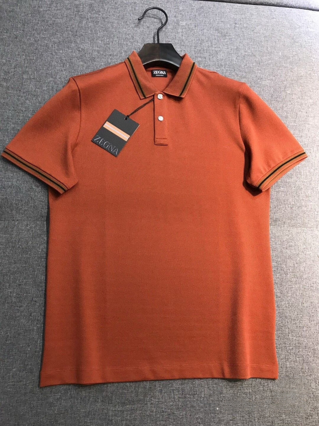 杰尼亚EZ男士高端商务休闲桑蚕丝混纺珠地棉翻领POLO衫，贸易公司渠道货，原厂代工出品，26年春夏新品，