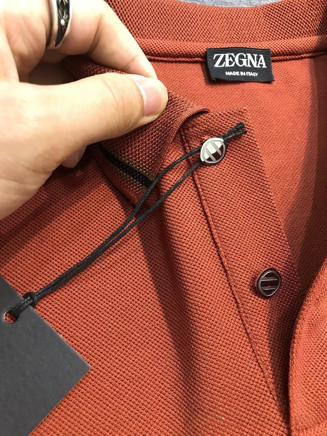 杰尼亚EZ男士高端商务休闲桑蚕丝混纺珠地棉翻领POLO衫，贸易公司渠道货，原厂代工出品，26年春夏新品，