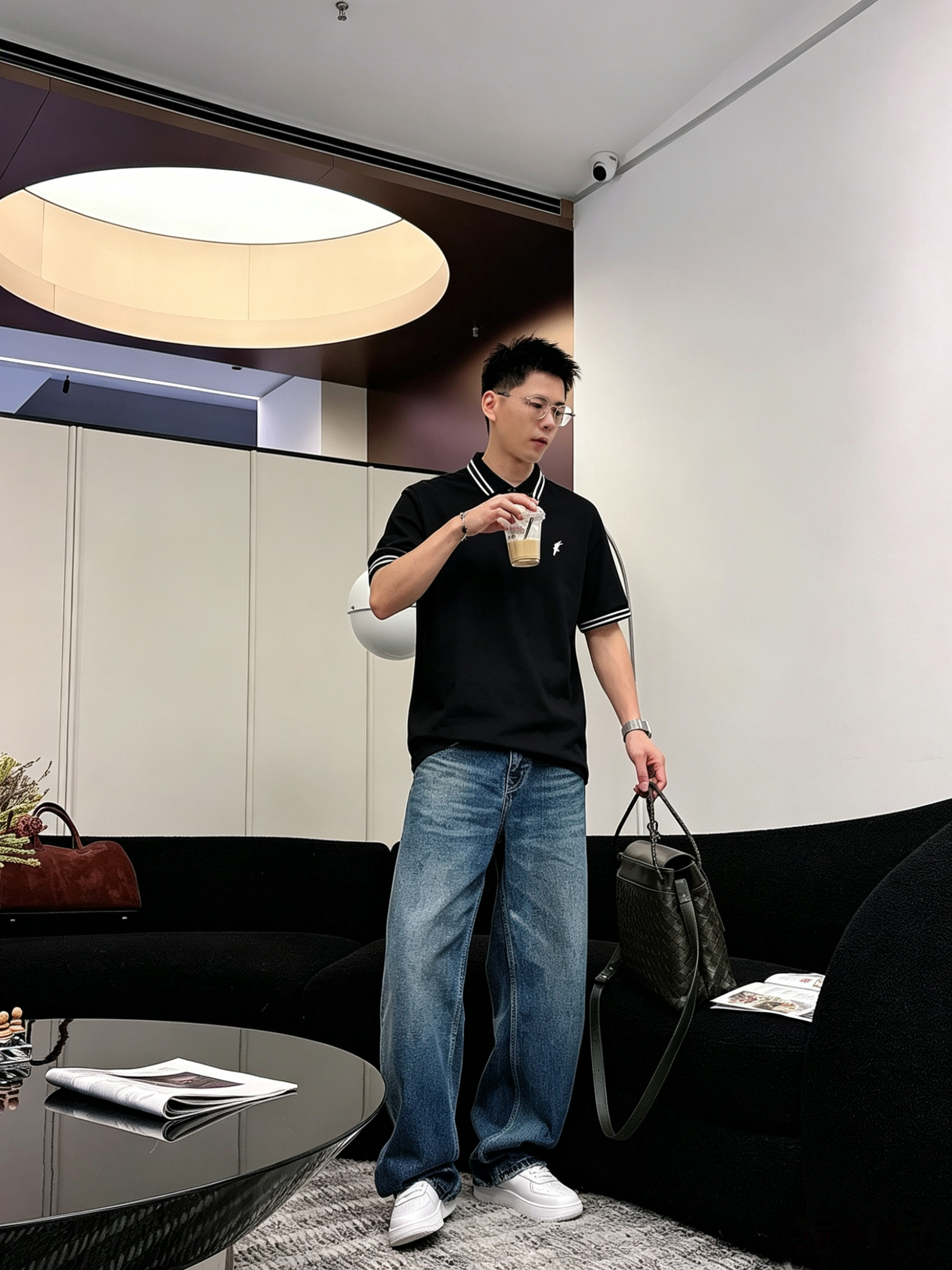 菲拉格慕26ss高级男士商务休闲珠地棉翻领POLO衫，贸易公司渠道货，源自原厂代工出品，高端品鉴心水之物