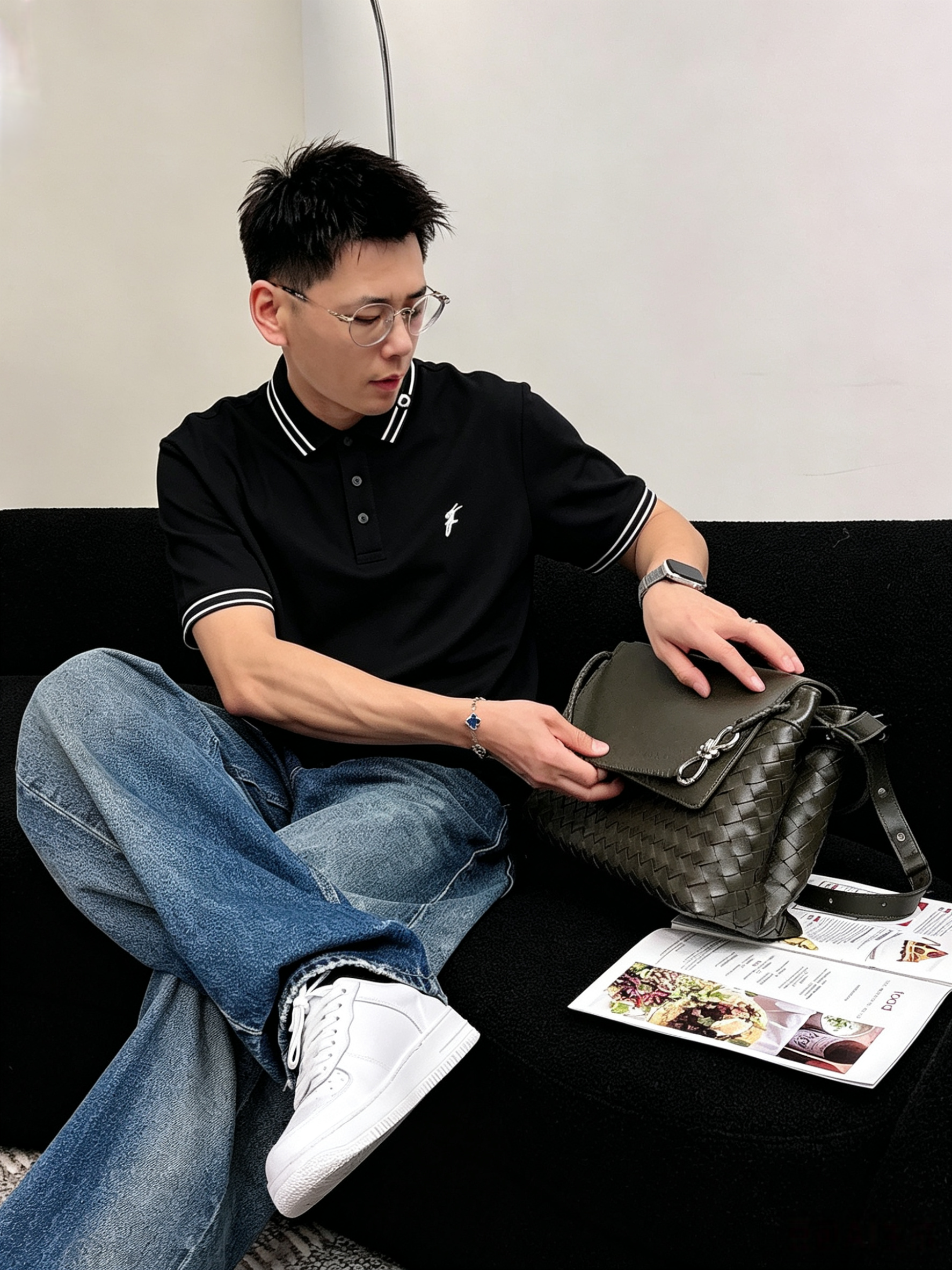 菲拉格慕26ss高级男士商务休闲珠地棉翻领POLO衫，贸易公司渠道货，源自原厂代工出品，高端品鉴心水之物