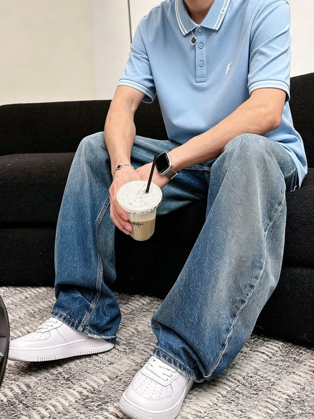 菲拉格慕26ss高级男士商务休闲珠地棉翻领POLO衫，贸易公司渠道货，源自原厂代工出品，高端品鉴心水之物