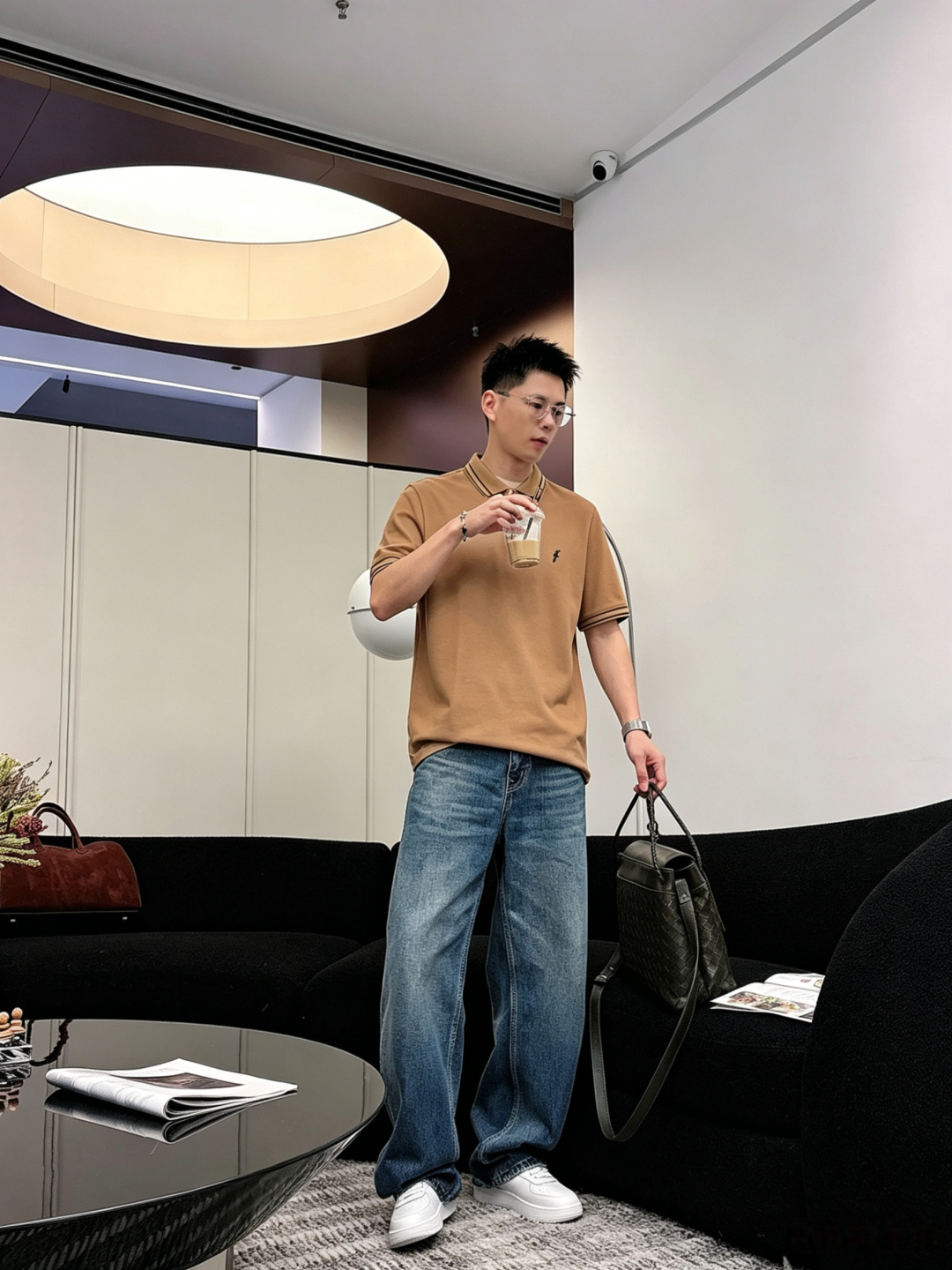 菲拉格慕26ss高级男士商务休闲珠地棉翻领POLO衫，贸易公司渠道货，源自原厂代工出品，高端品鉴心水之物